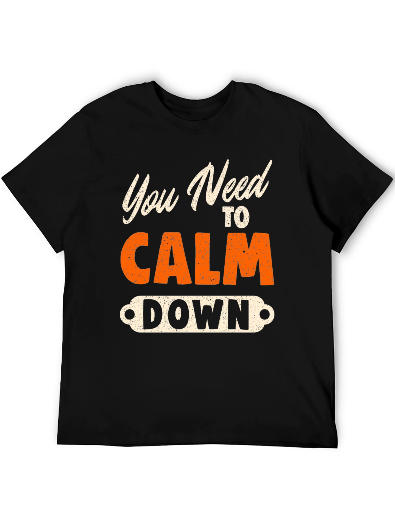 Black You Need to Calm Down Graphic Tee view 5
