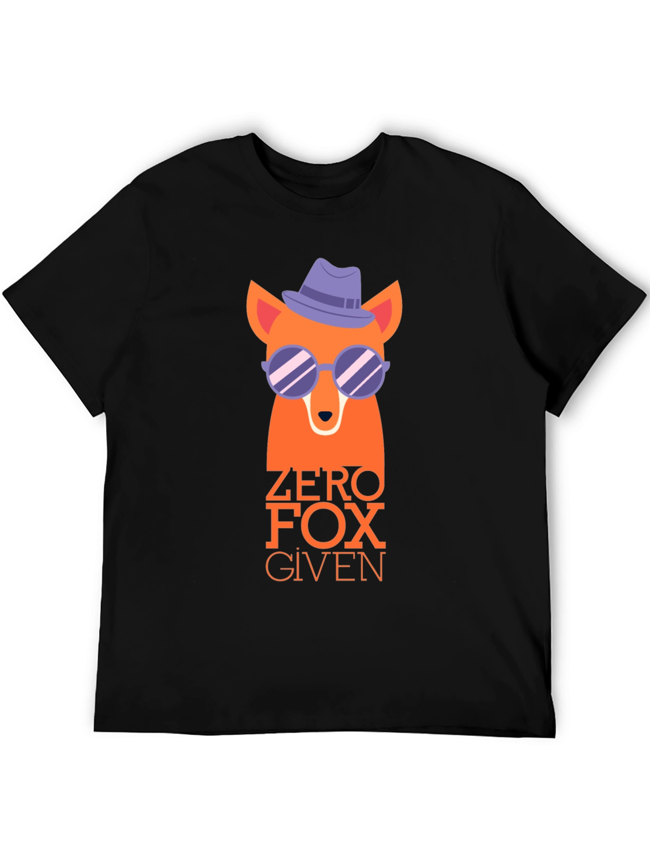 Black Zero Fox Given Graphic Tee - Cool & Funny view 5