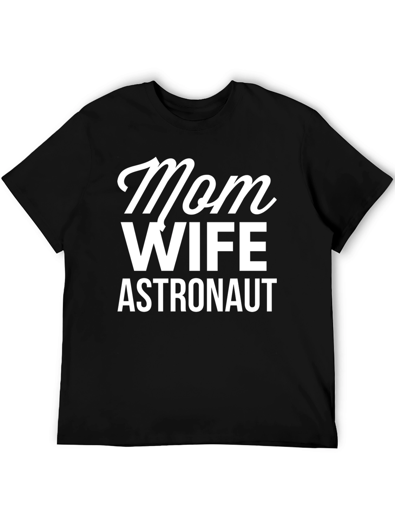 Black Mom Wife Astronaut T-Shirt - Unique Graphic Tee view 5