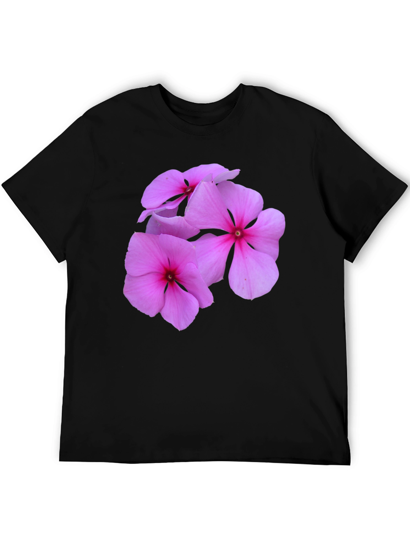 Black Floral Print Black T-Shirt view 5