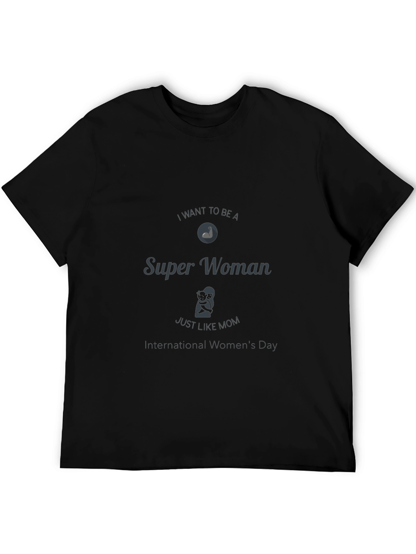 Black Super Woman International Women's Day T-Shirt view 5