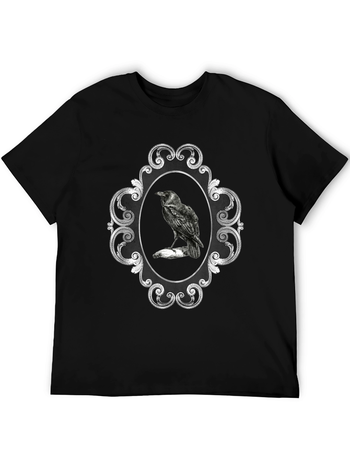 Black Raven Framed Black T-Shirt view 5