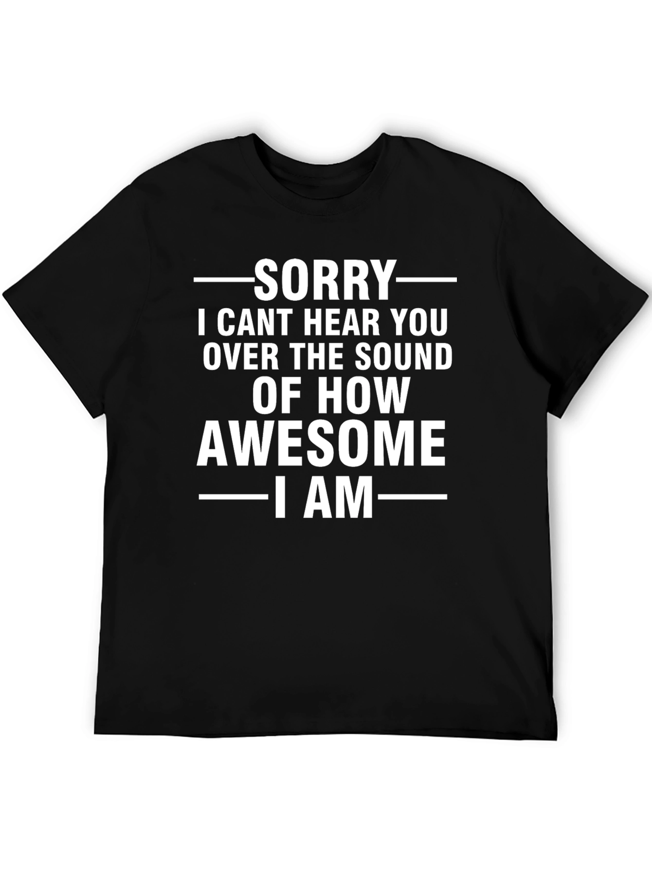Black Sorry I Can't Hear You Graphic Tee view 5