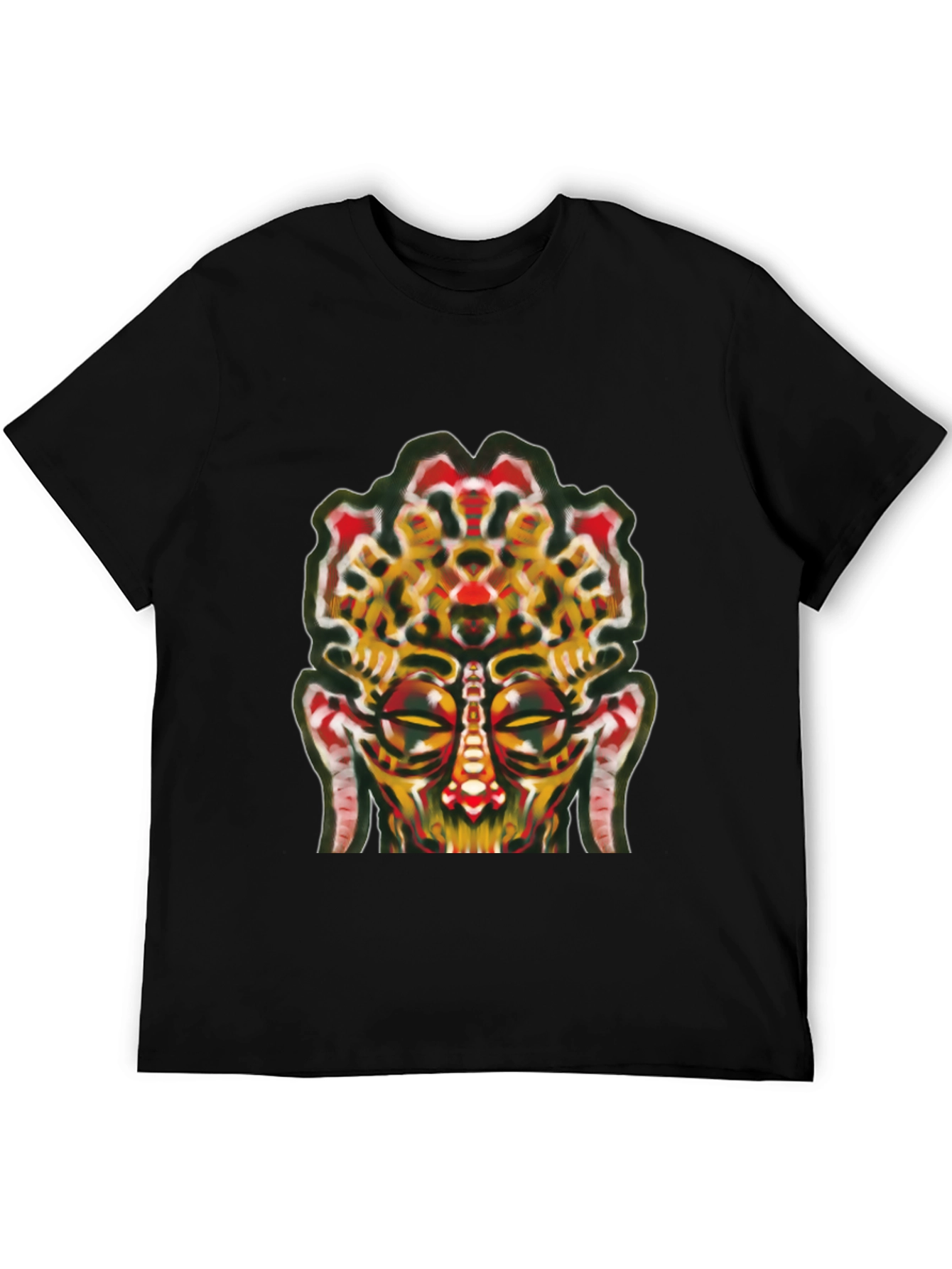 Black Abstract Face Graphic Tee - Unique Streetwear view 5