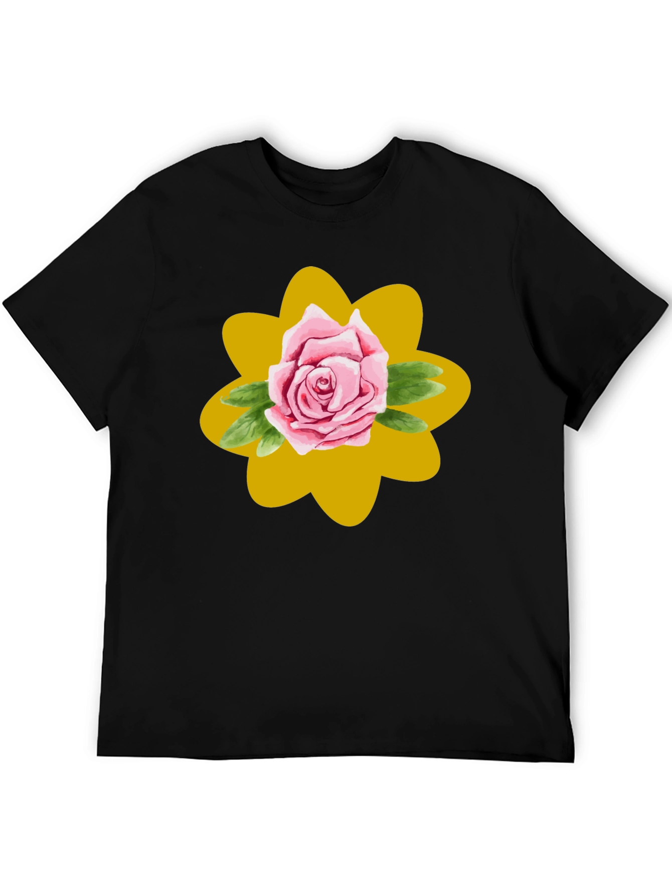Black Rose Graphic T-Shirt - Stylish Floral Design view 5