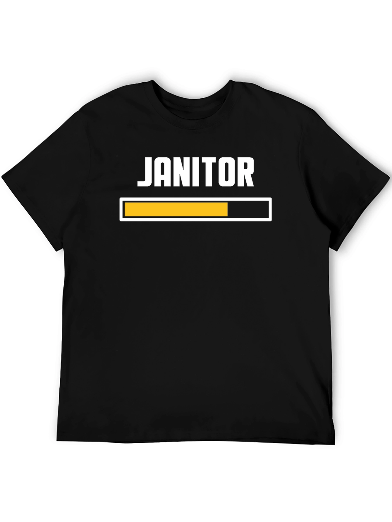 Black Janitor Loading T-Shirt - Funny Job Humor Tee view 5