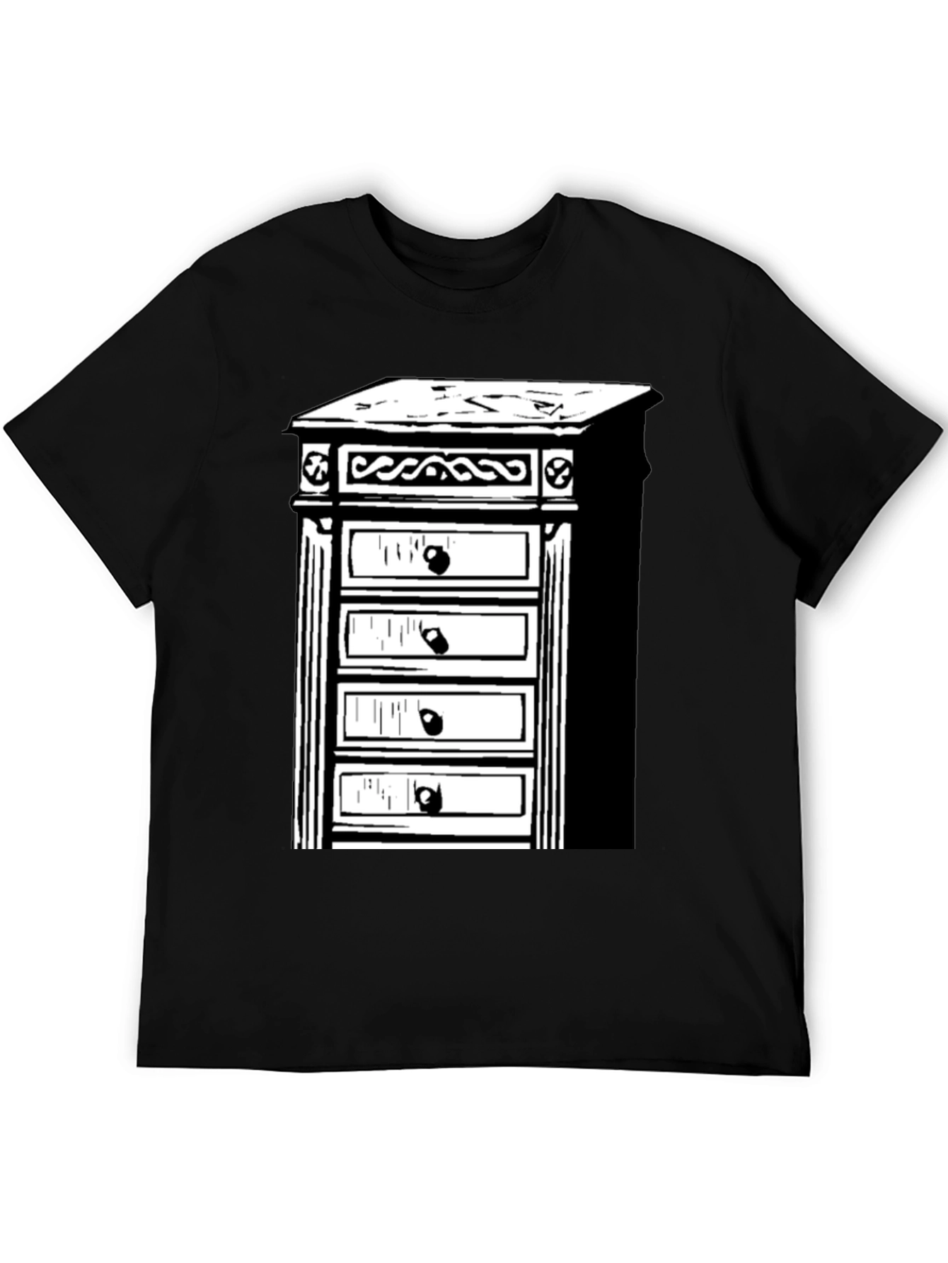 Black Retro Dresser T-Shirt - Stylish & Unique view 5