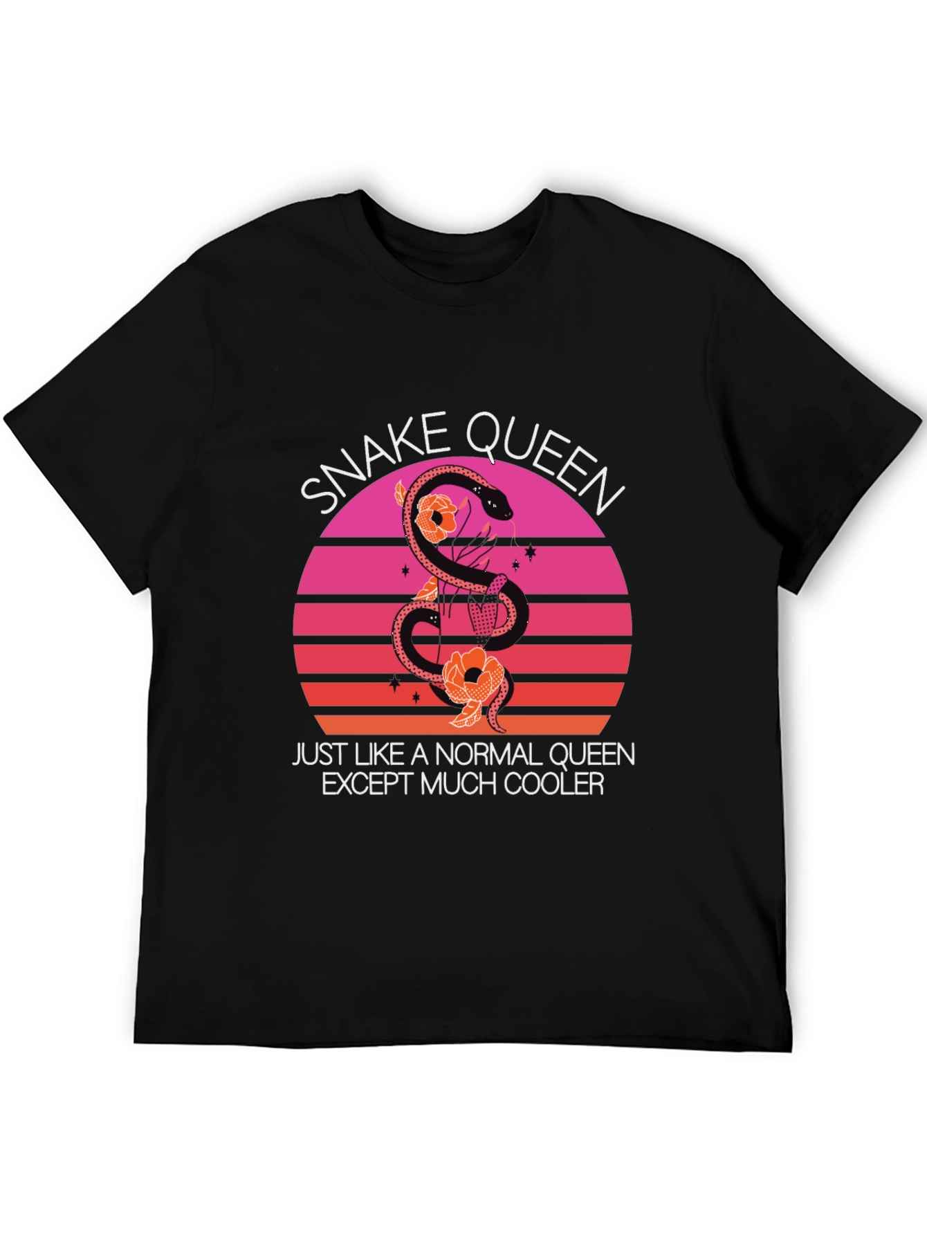 Black Snake Queen T-Shirt Cool Graphic Tee view 5