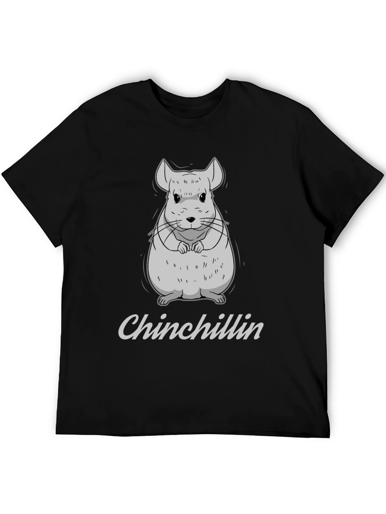 Black Chinchillin' Black Cotton T-Shirt view 5
