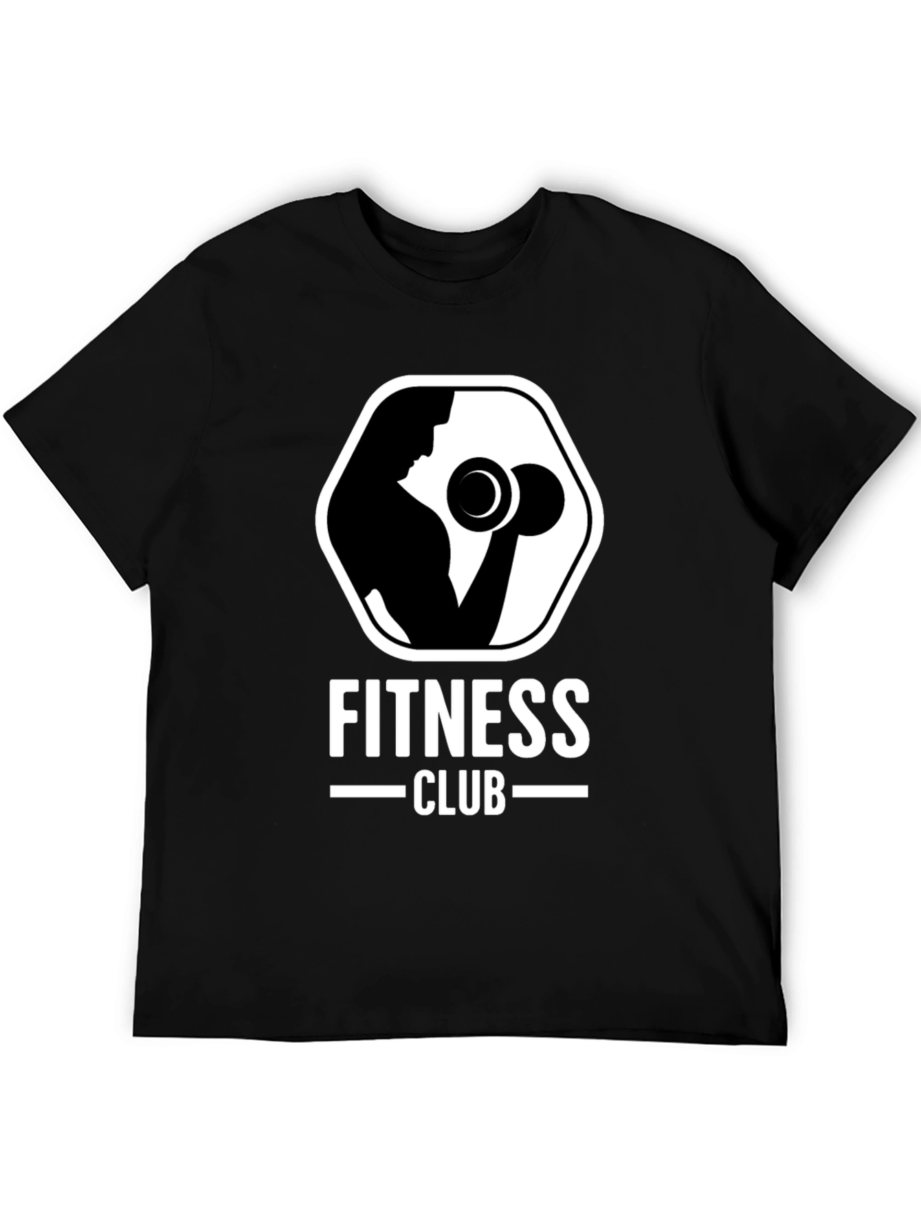 Black Fitness Club Black T-Shirt view 5