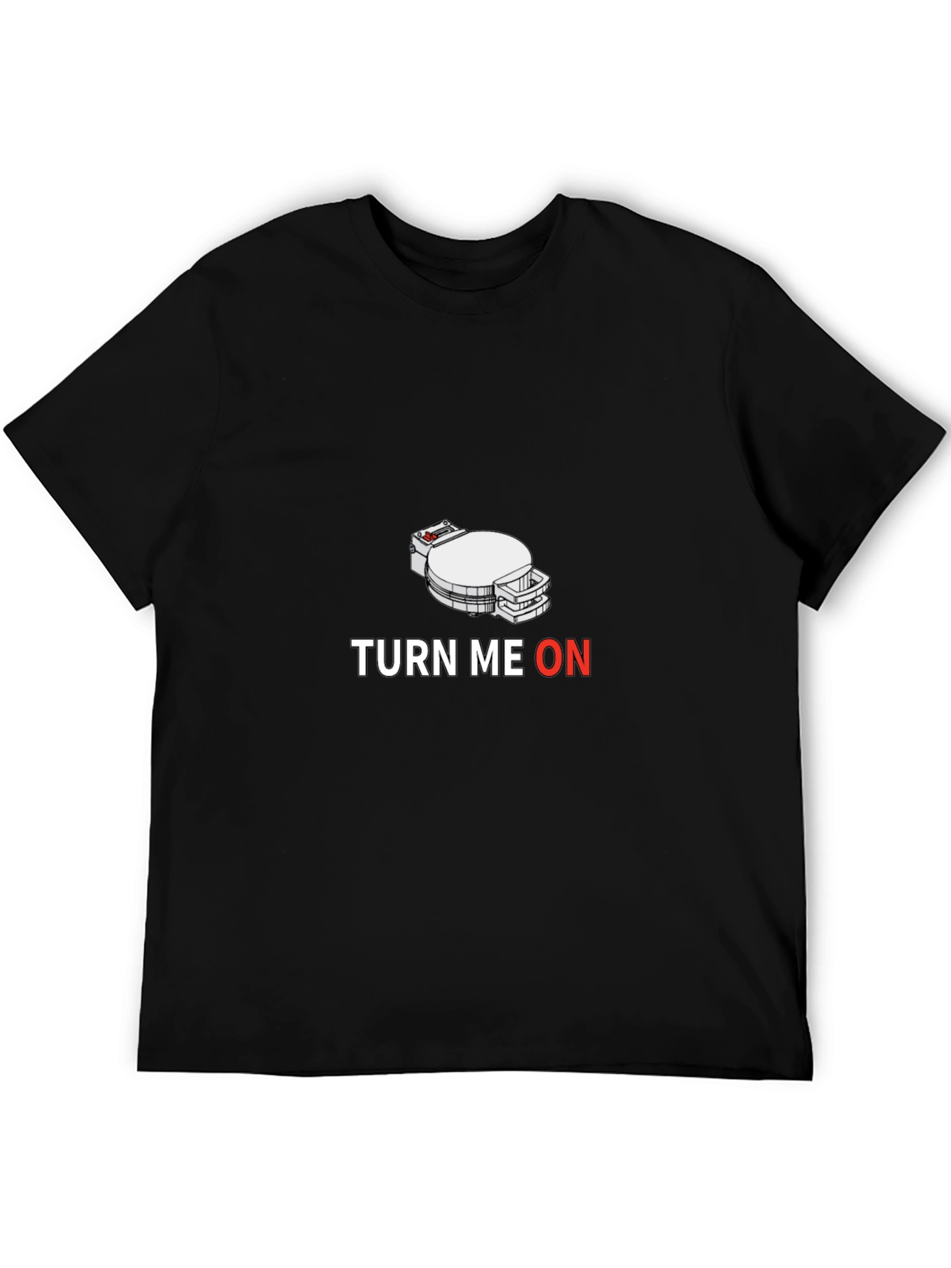 Black Turn Me On T-Shirt - Funny Science Reactor Design view 5