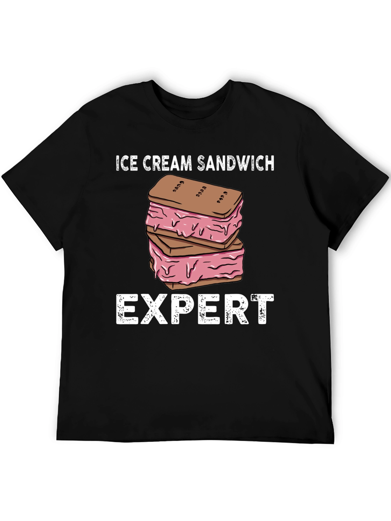 Black Ice Cream Sandwich Expert Graphic T-Shirt view 5