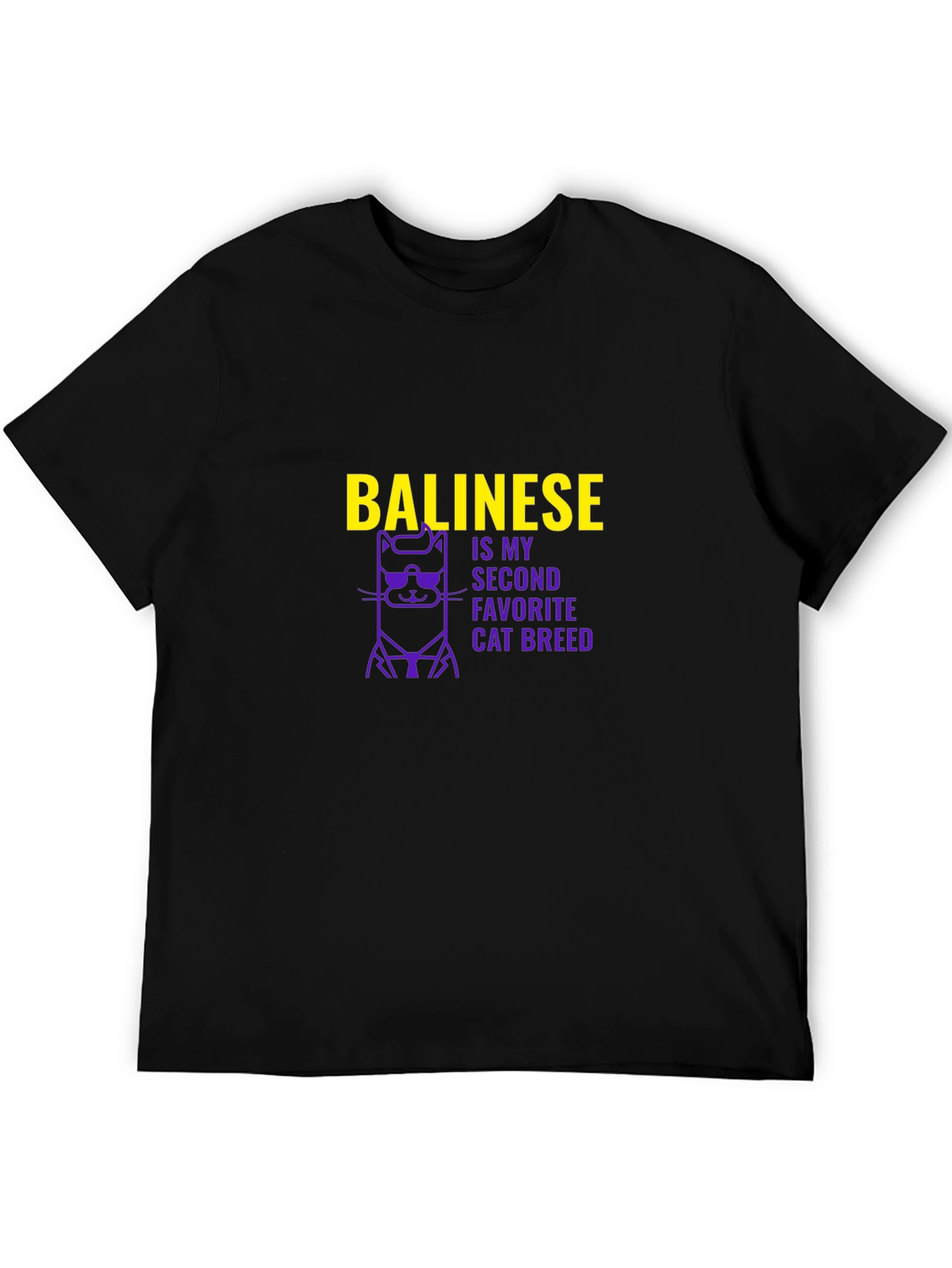 Black Balinese Cat Breed T-Shirt - Cool Cat Tee view 5