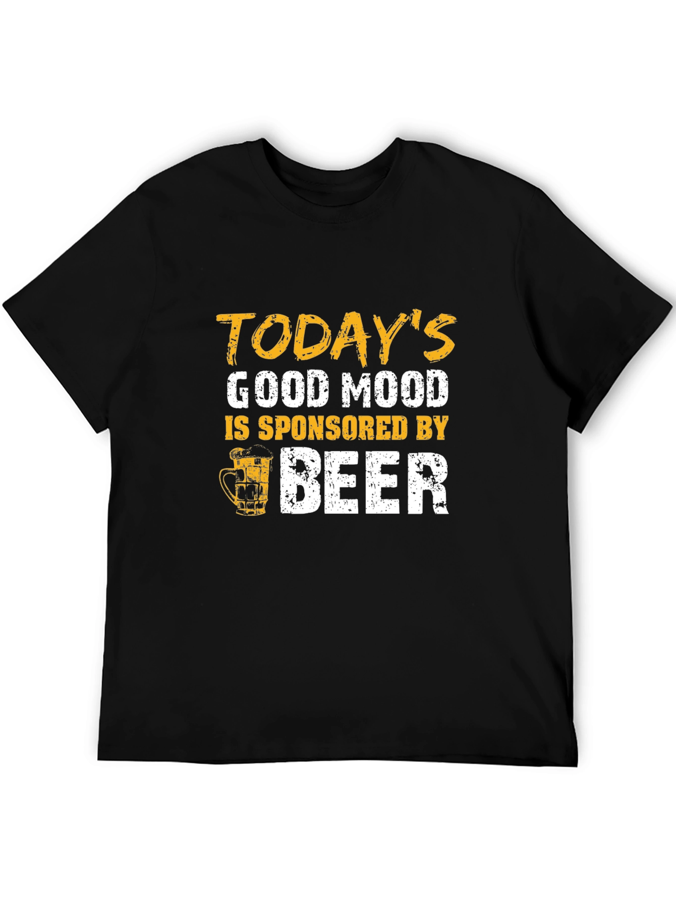 Black Today's Good Mood Beer Graphic Tee view 5