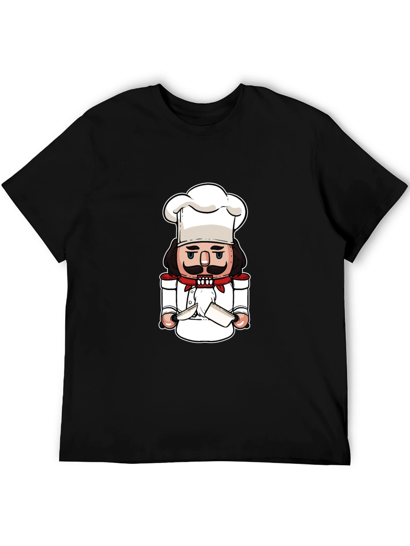 Black Chef Nutcracker T-Shirt - Culinary Christmas Tee view 5
