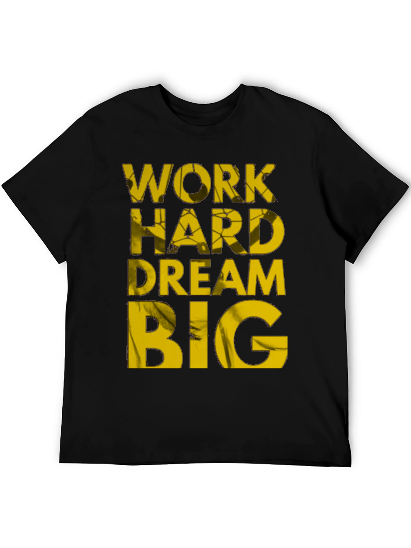 Black Motivational Work Hard Dream Big T-Shirt view 5