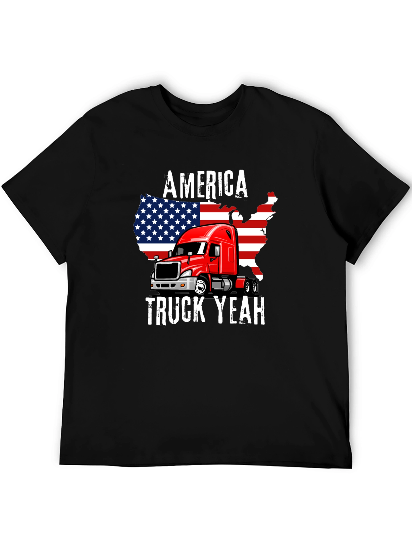 Black America Truck Yeah Graphic Tee view 5