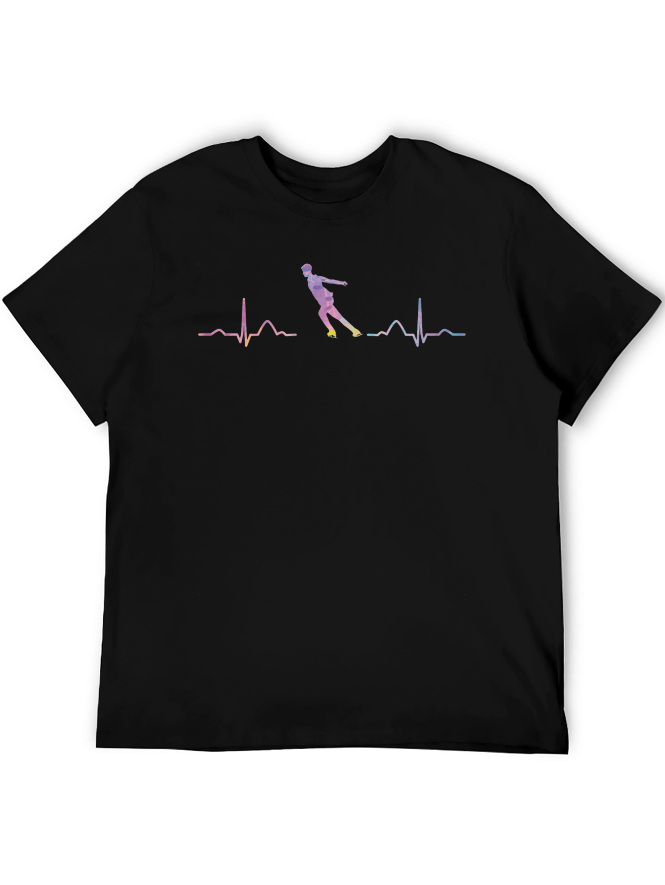 Black Skating Heartbeat Tee - Stylish Comfort view 5