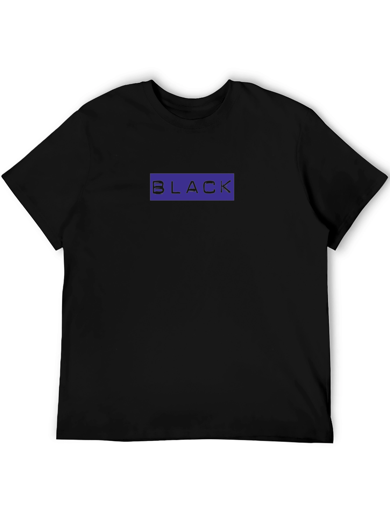 Black Black T-Shirt With Blue Highlight view 5