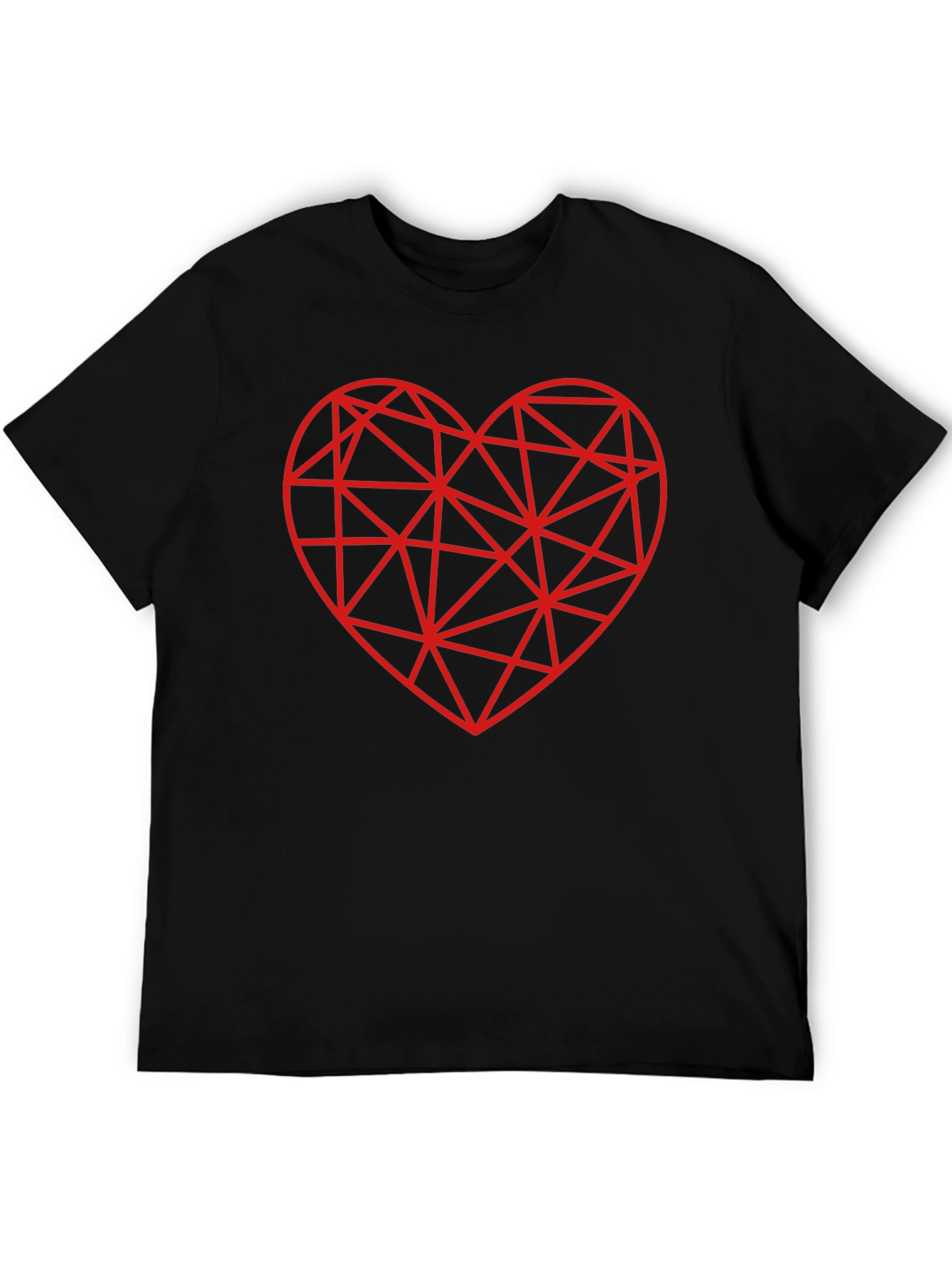 Black Geometric Heart T-Shirt - Modern Love Tee view 5
