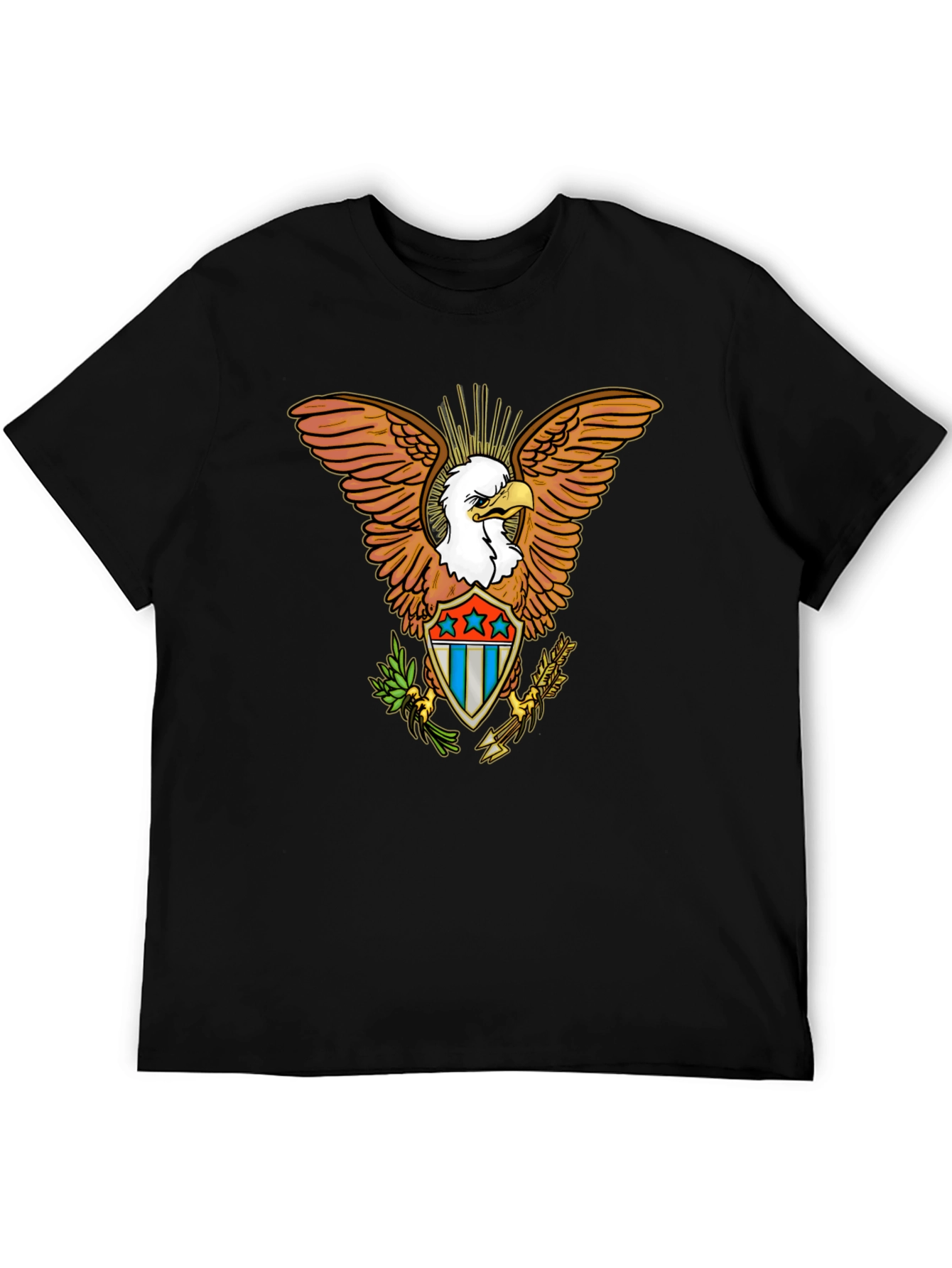 Black American Eagle Graphic Tee - Patriotic Style view 5