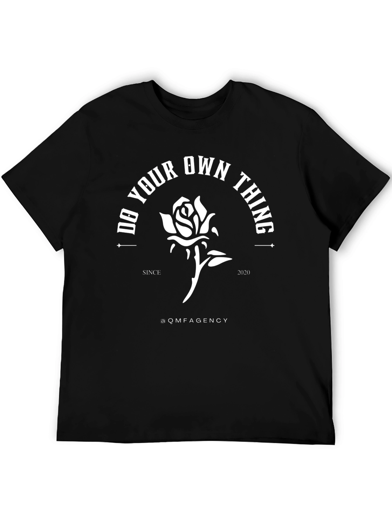 Black Do Your Own Thing Rose T-Shirt view 5