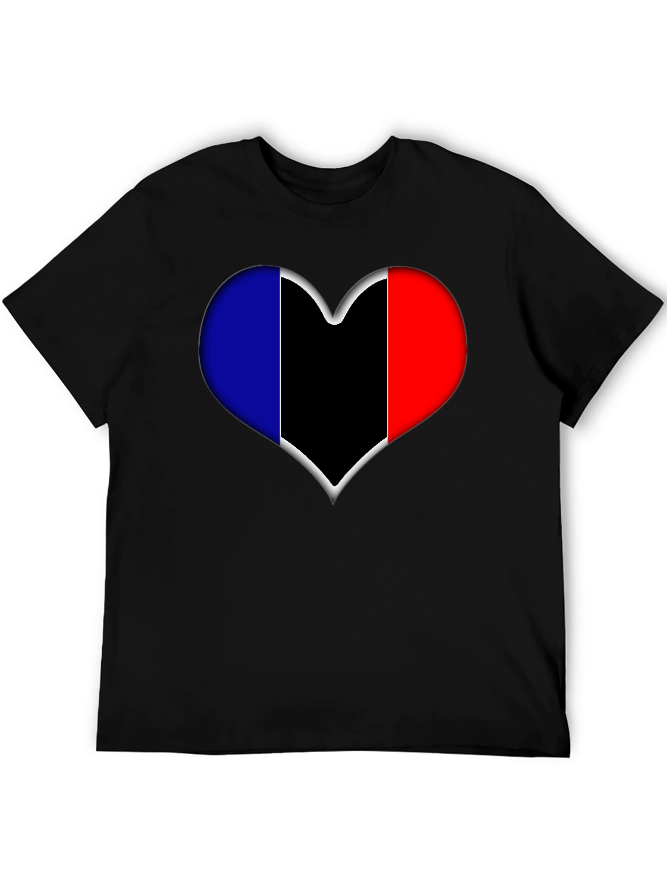 Black Heart Flag Graphic Tee - Stylish Black T-Shirt view 5