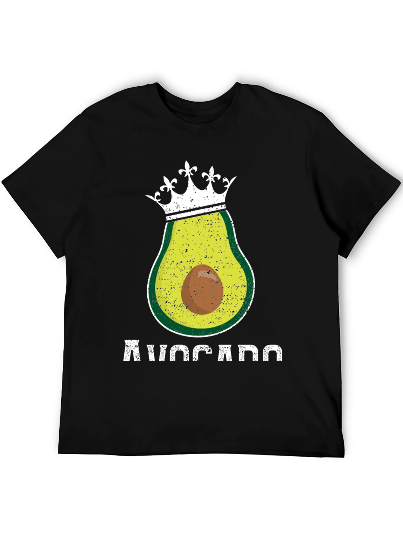 Black Avocado King T-Shirt - Funny Foodie Tee view 5