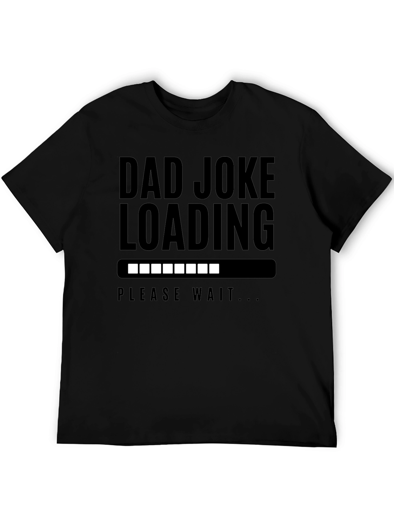 Black Dad Joke Loading T-Shirt - Humorous Father's Day Tee view 5