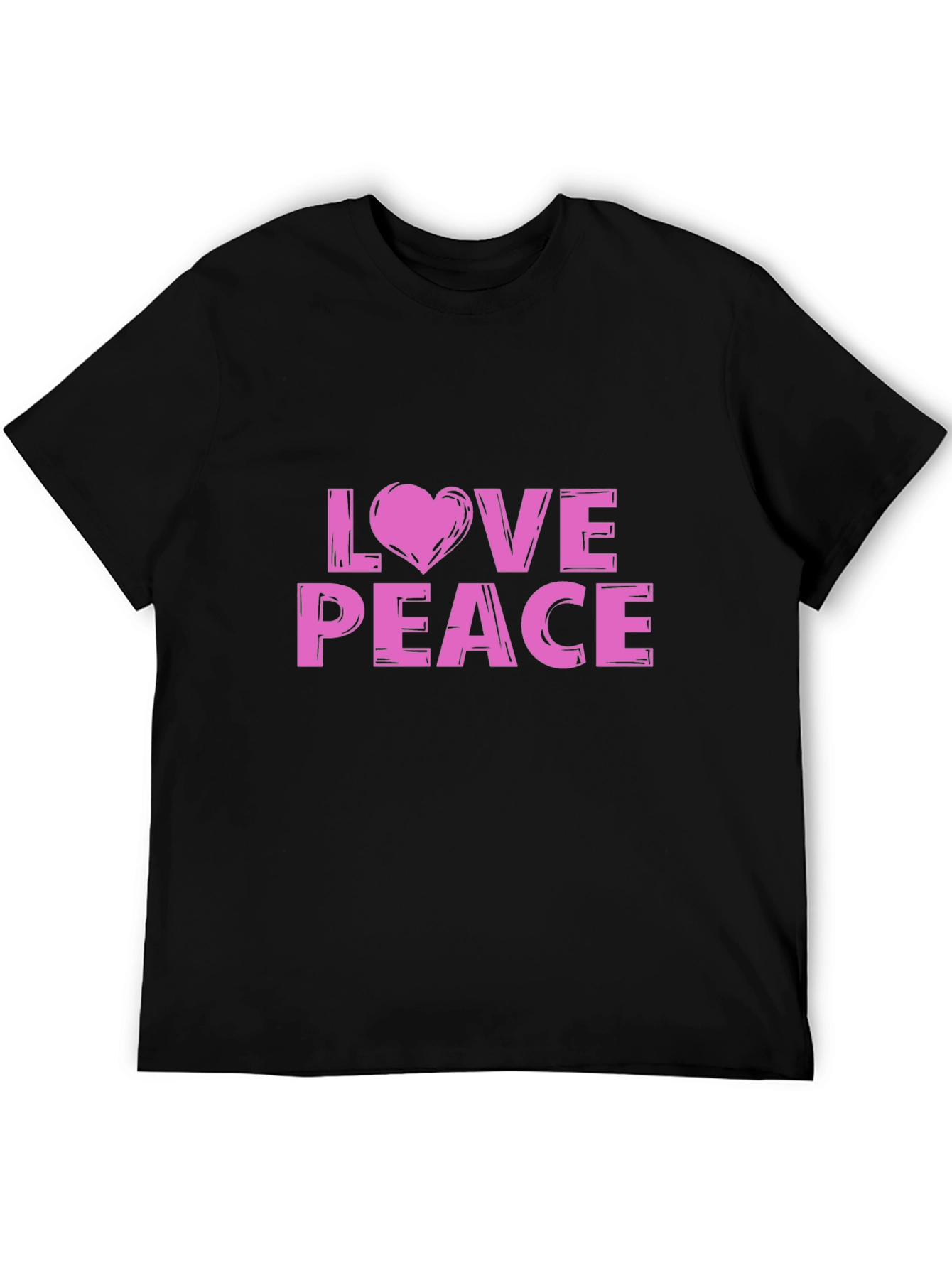Black Love & Peace Black Graphic Tee view 5