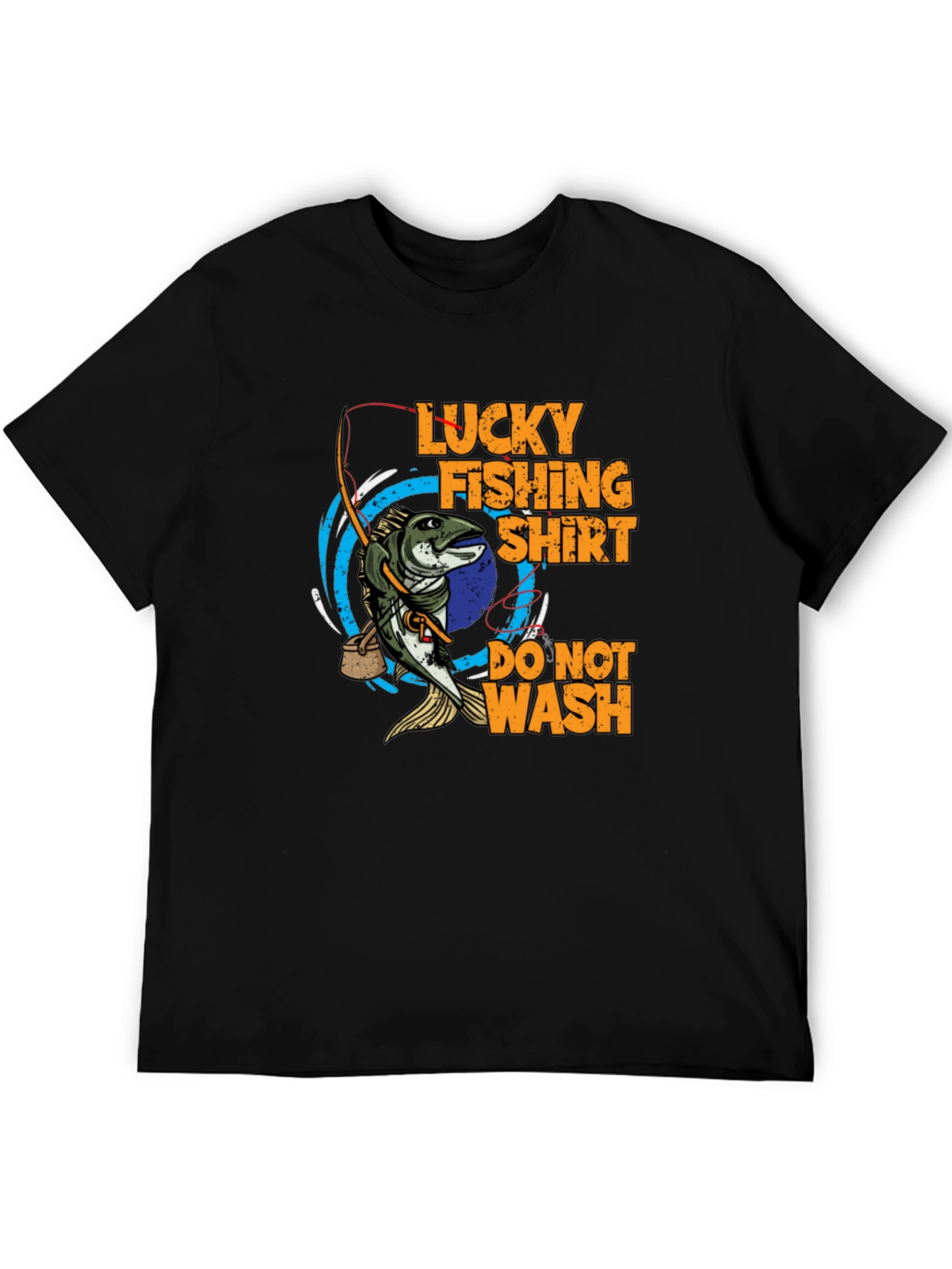 Black Lucky Fishing Shirt - Do Not Wash Tee view 5