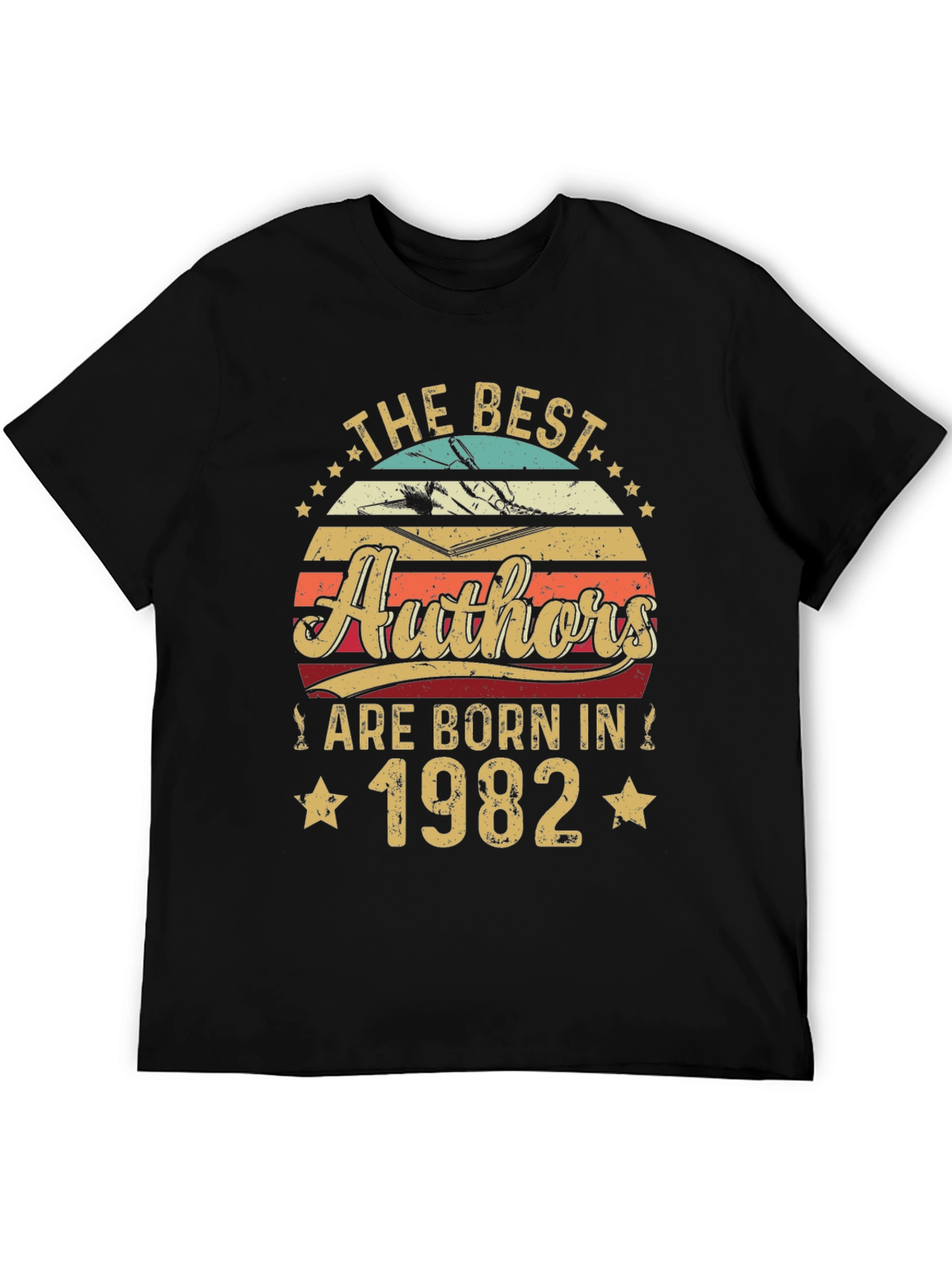Black Best Authors Born in 1982 T-Shirt view 5