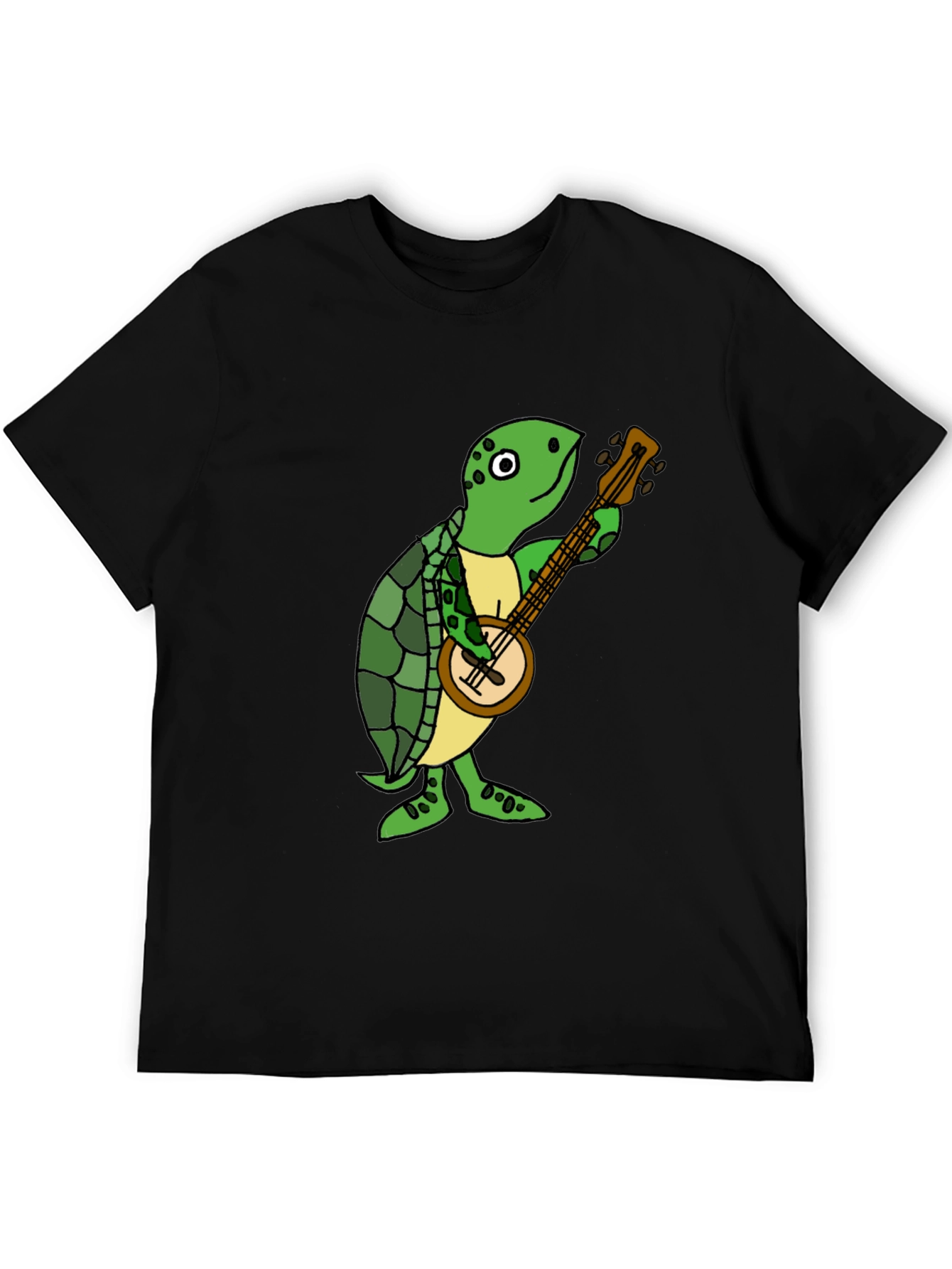 Black Turtle Banjo Player T-Shirt view 5