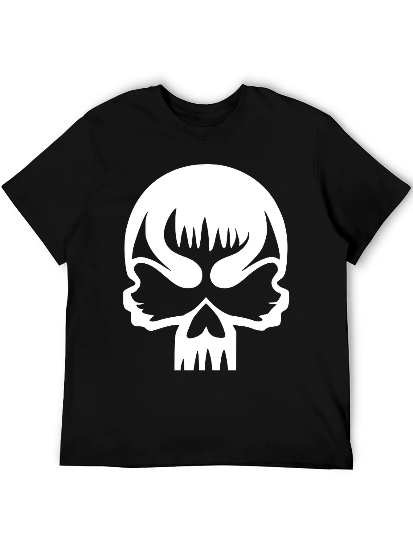 Black Skull Graphic Black T-Shirt - Unique Design view 5
