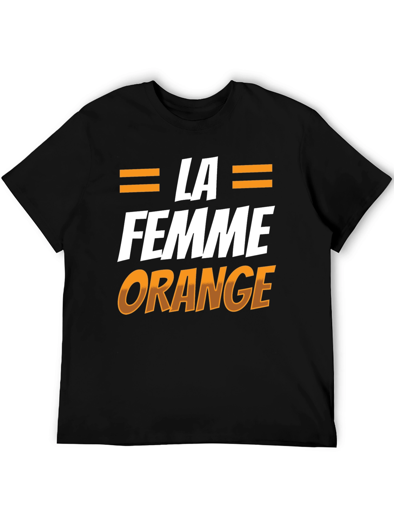 Black La Femme Orange Graphic Tee view 5
