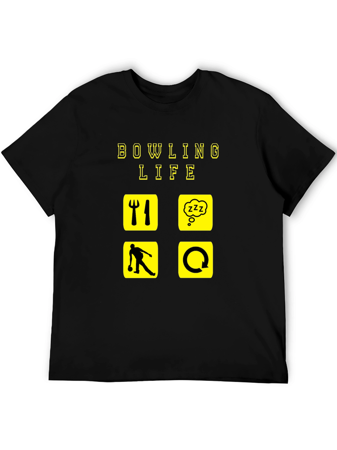 Black Bowling Life Graphic T-Shirt view 5