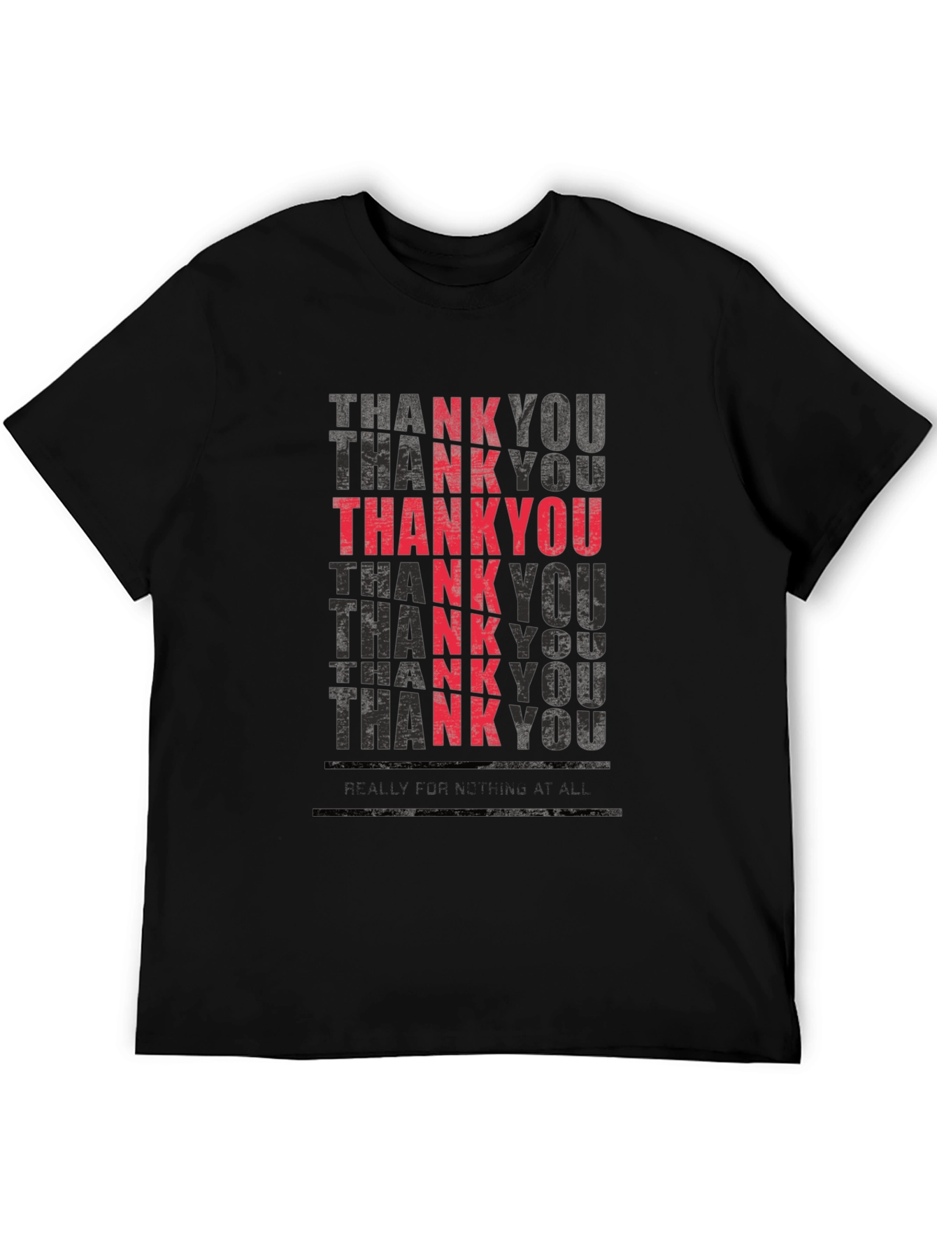 Black Thank You Graphic T-Shirt view 5