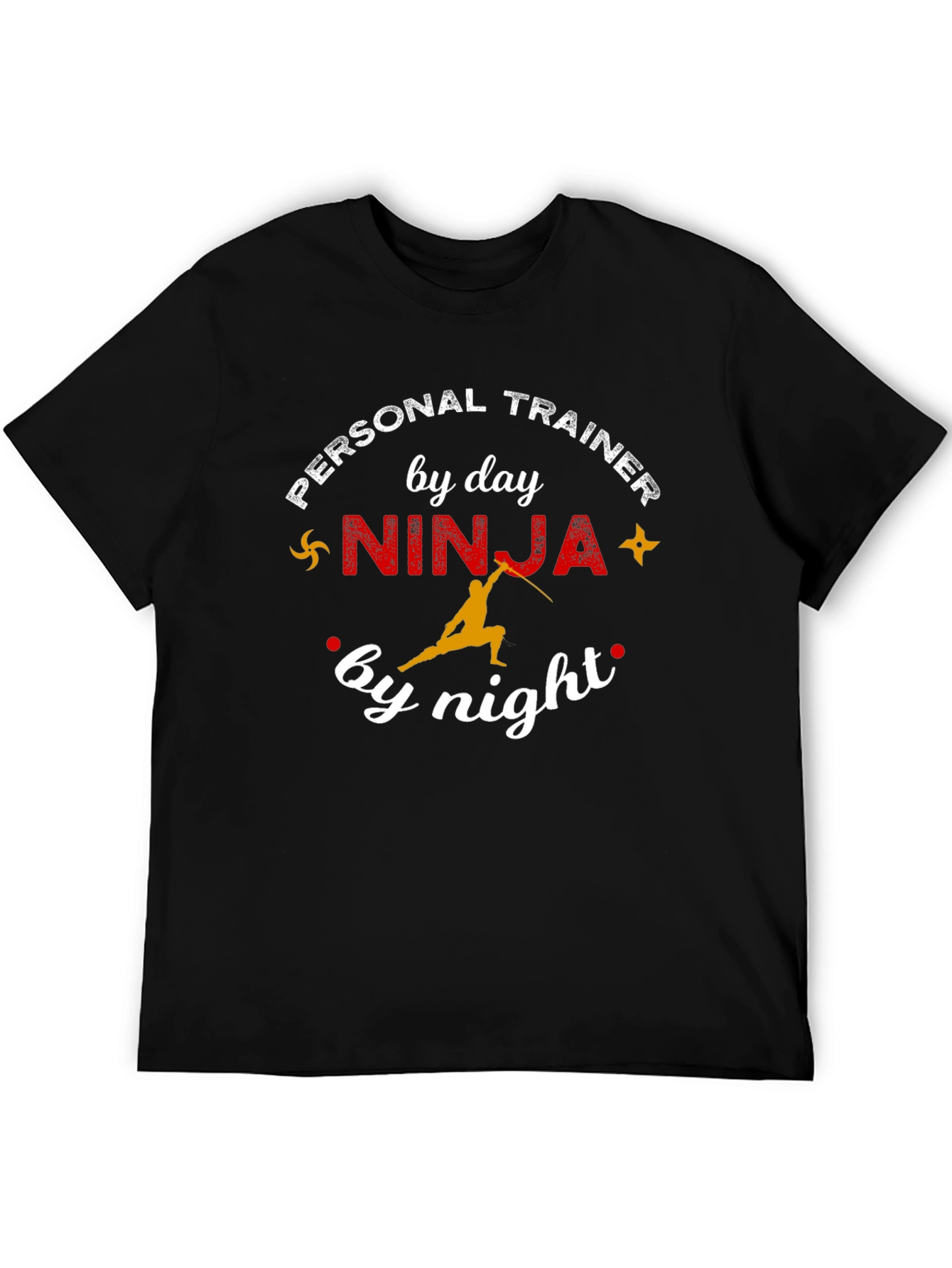 Black Personal Trainer Ninja T-Shirt Funny Gym Workout Tee view 5
