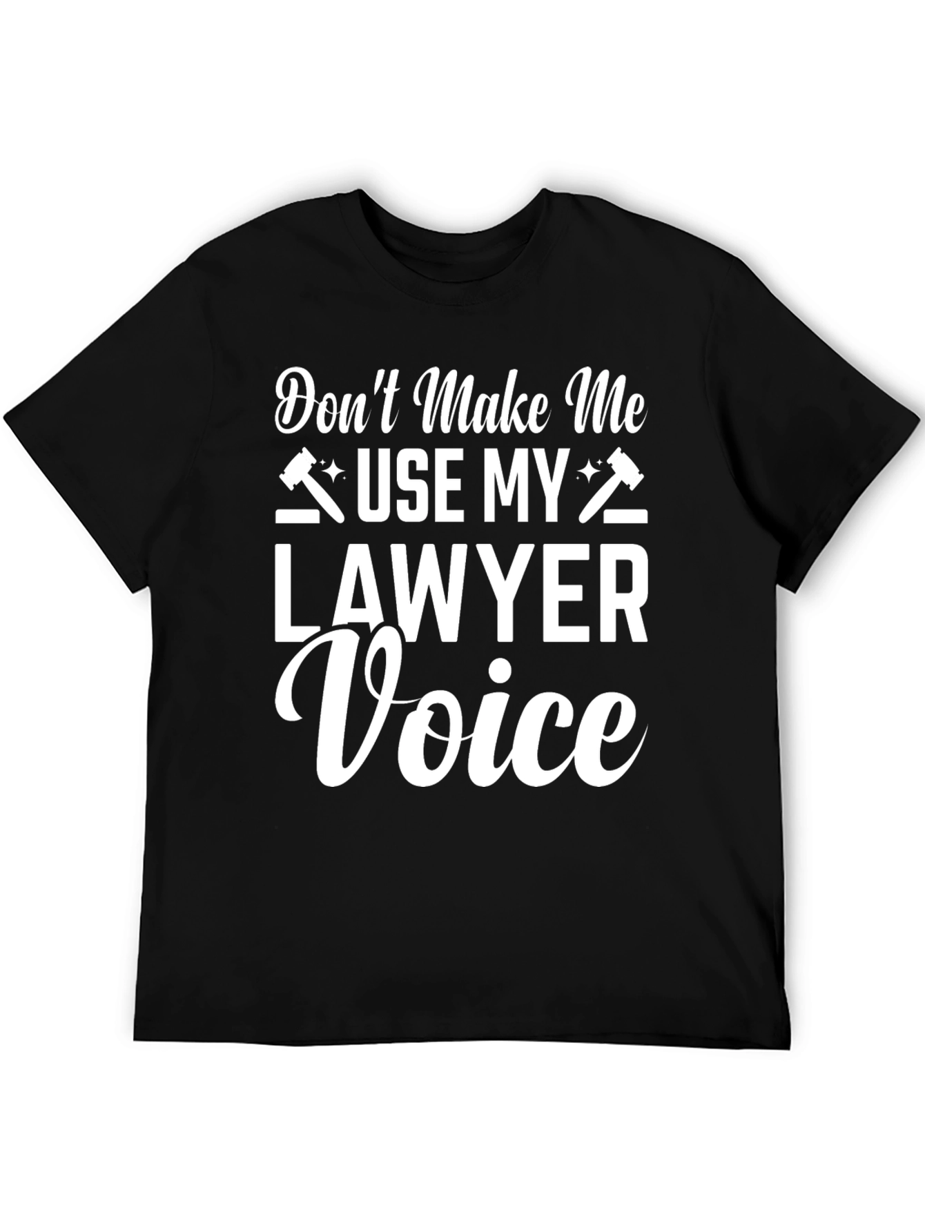 Black Lawyer Voice T-Shirt - Funny Attorney Gift view 5