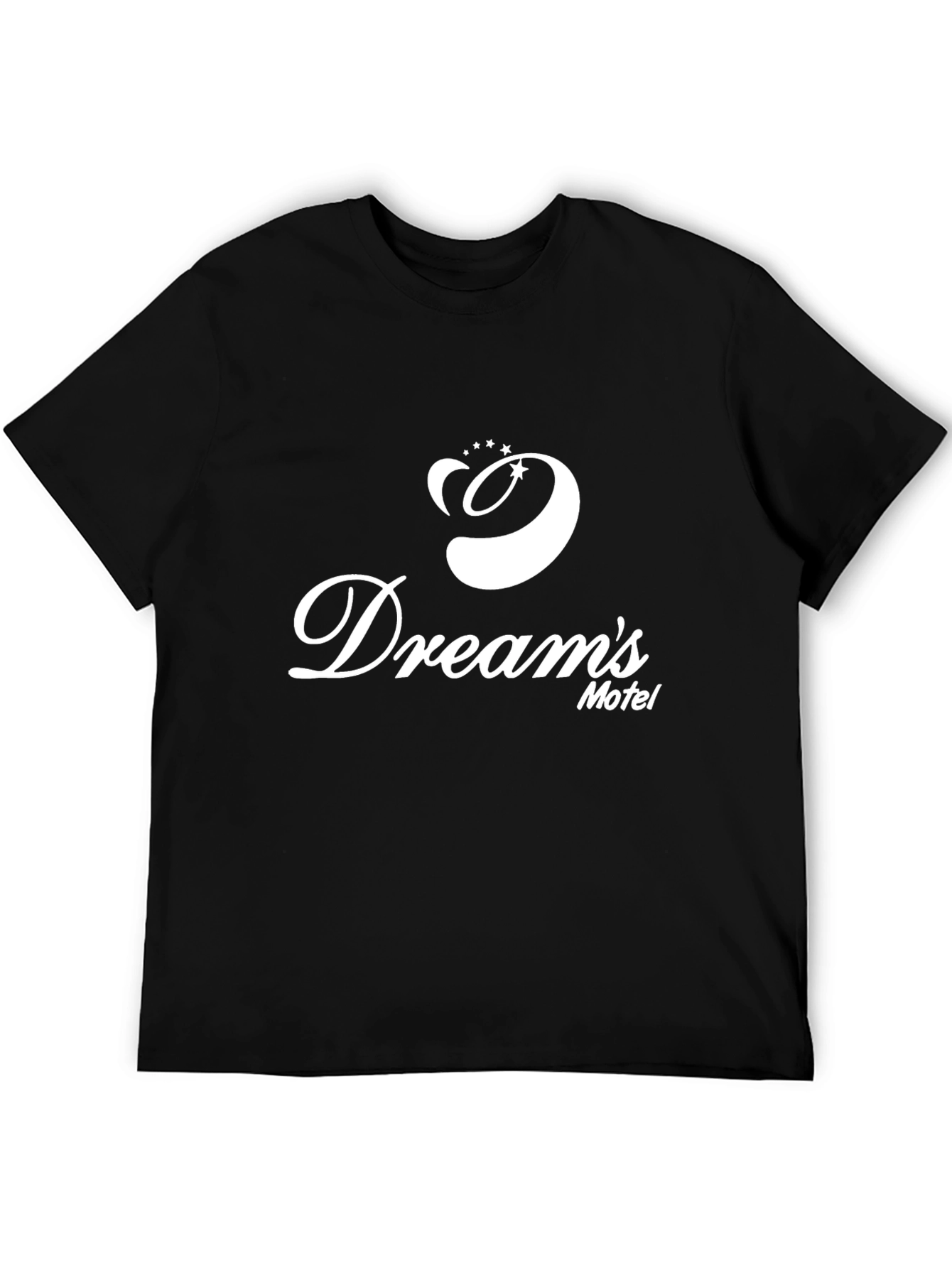 Black Dream's Motel Graphic Tee - Black Cotton T-Shirt view 5