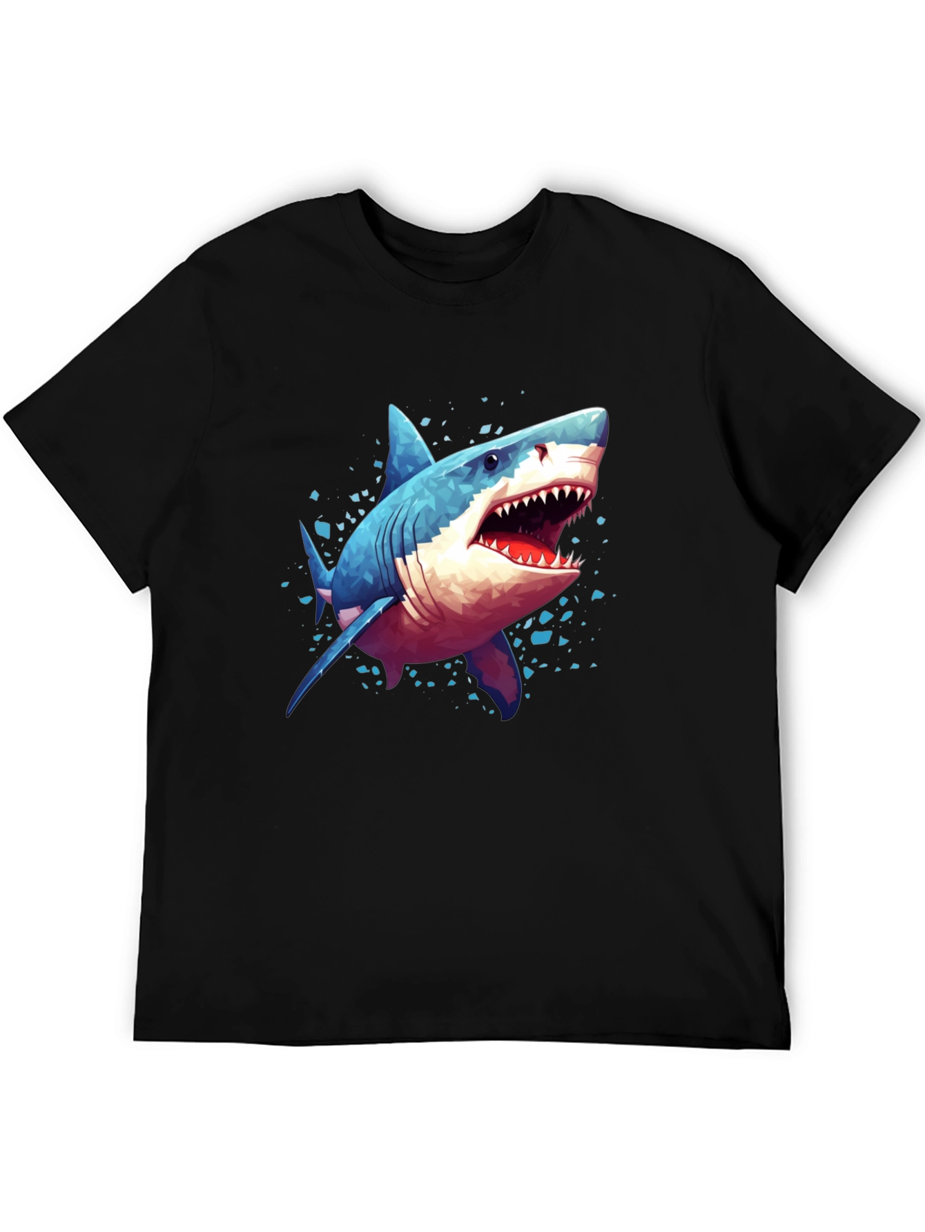 Black Shark Graphic Tee - Black Cotton view 5
