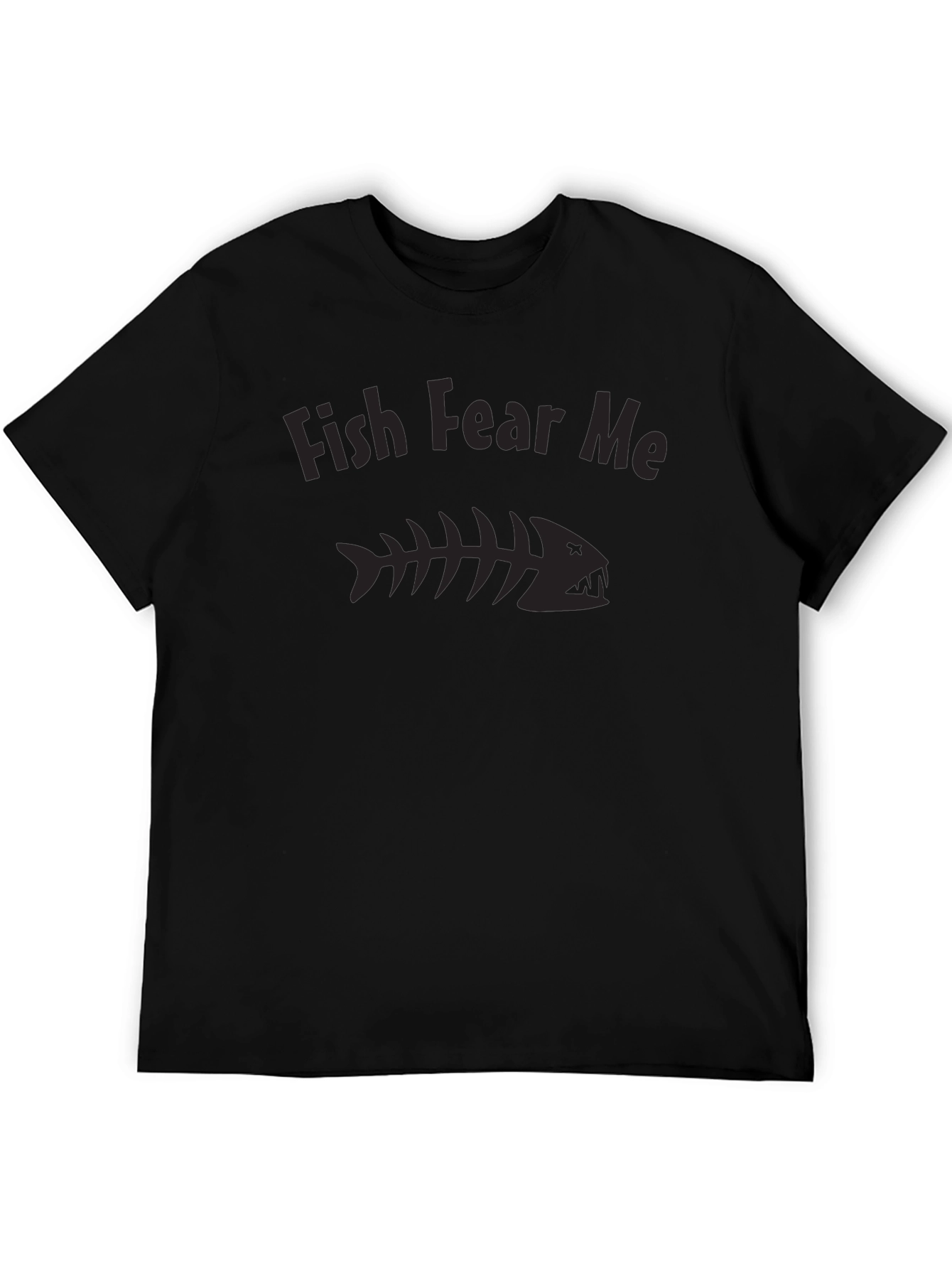 Black Fish Fear Me T-Shirt - Angler's Humor view 5