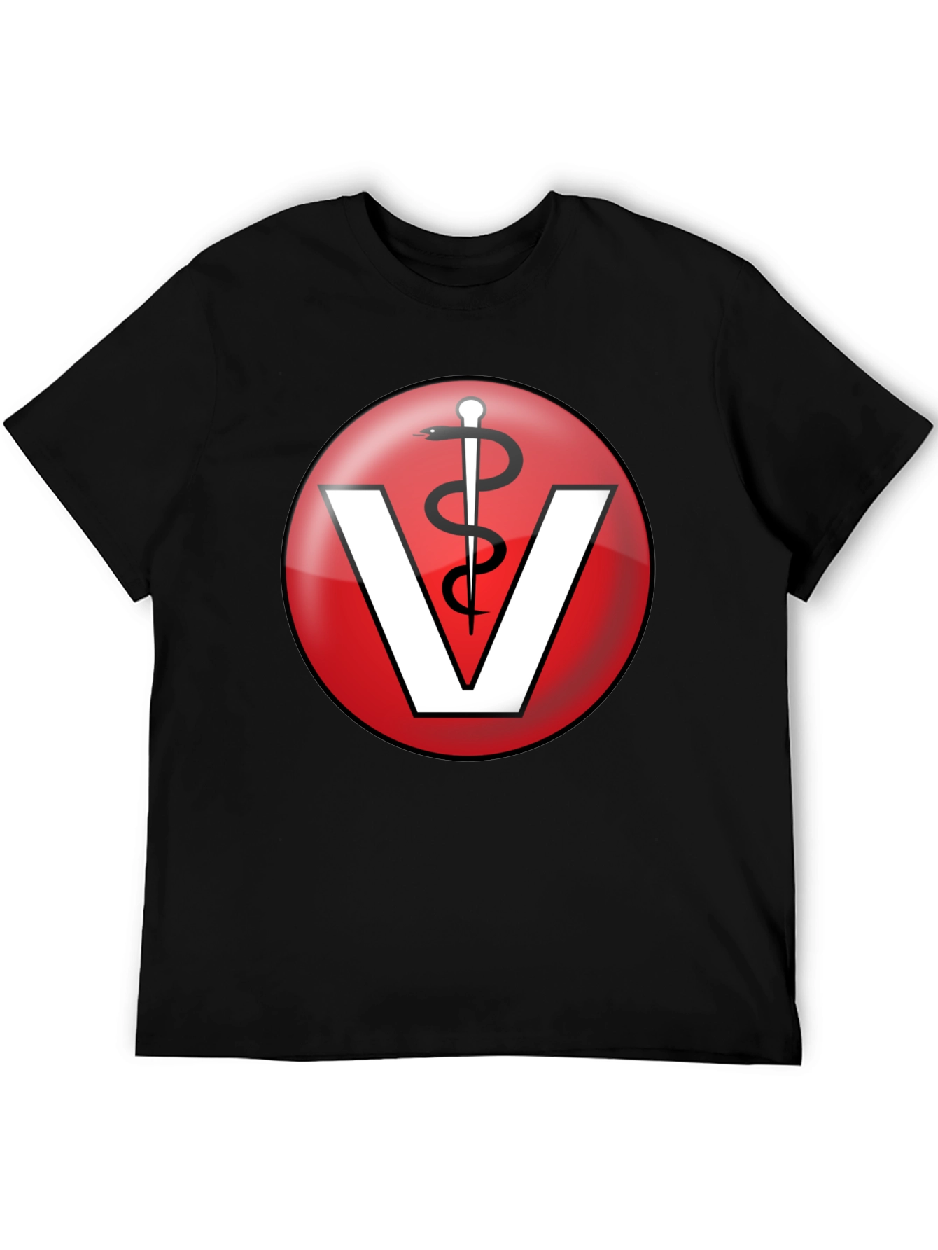 Black Veterinary Medicine T-Shirt - Caduceus Vet Tee view 5