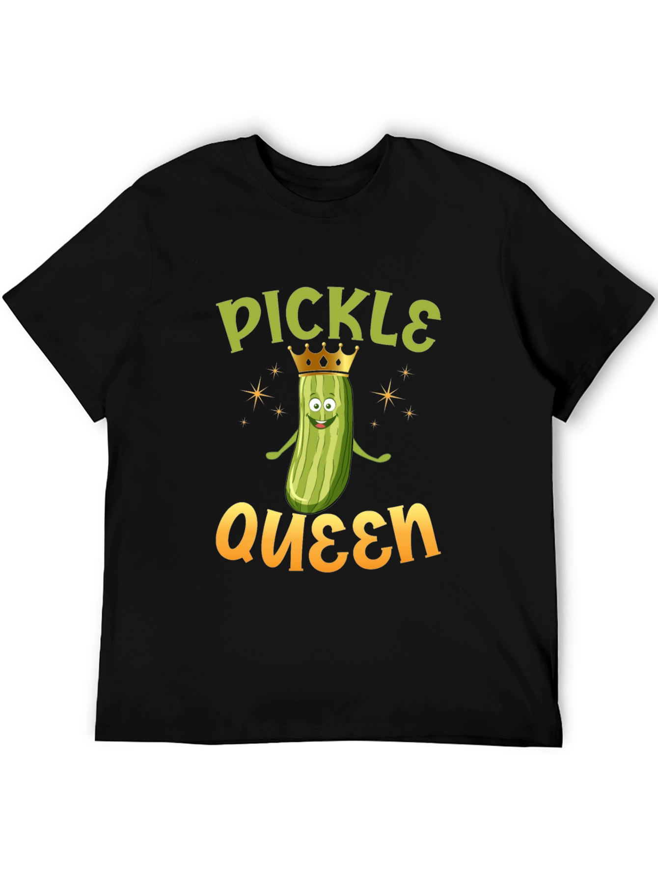 Black Pickle Queen T-Shirt - Funny Foodie Tee view 5