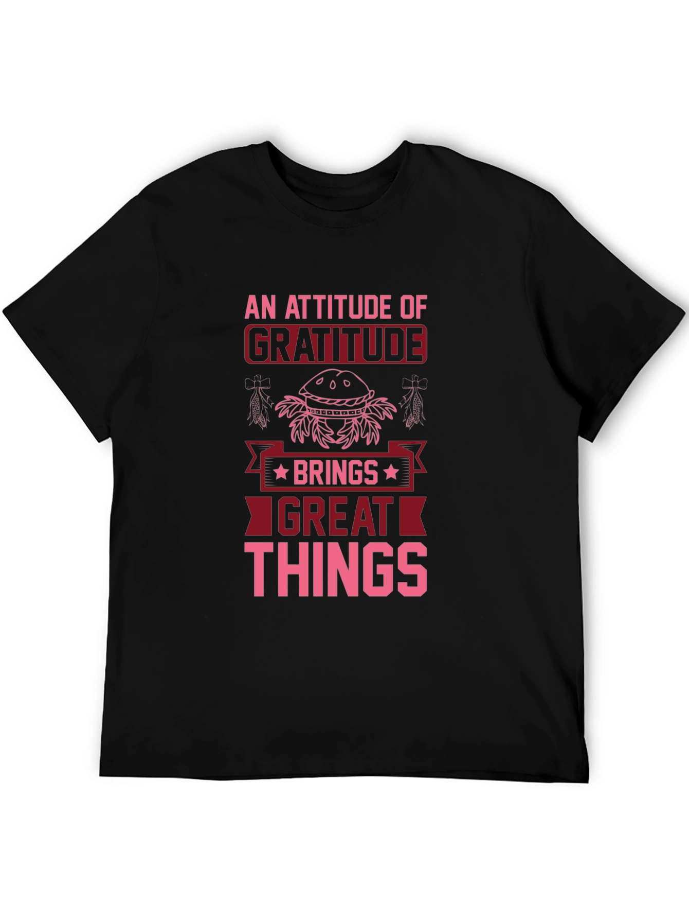Black Gratitude Graphic Tee - An Attitude of Gratitude T-Shirt view 5