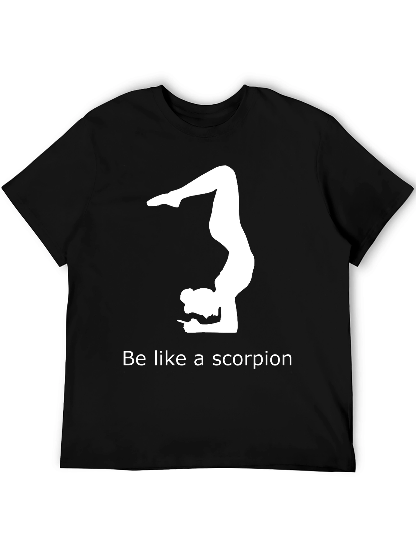 Black Yoga Scorpion Pose Graphic T-Shirt view 5