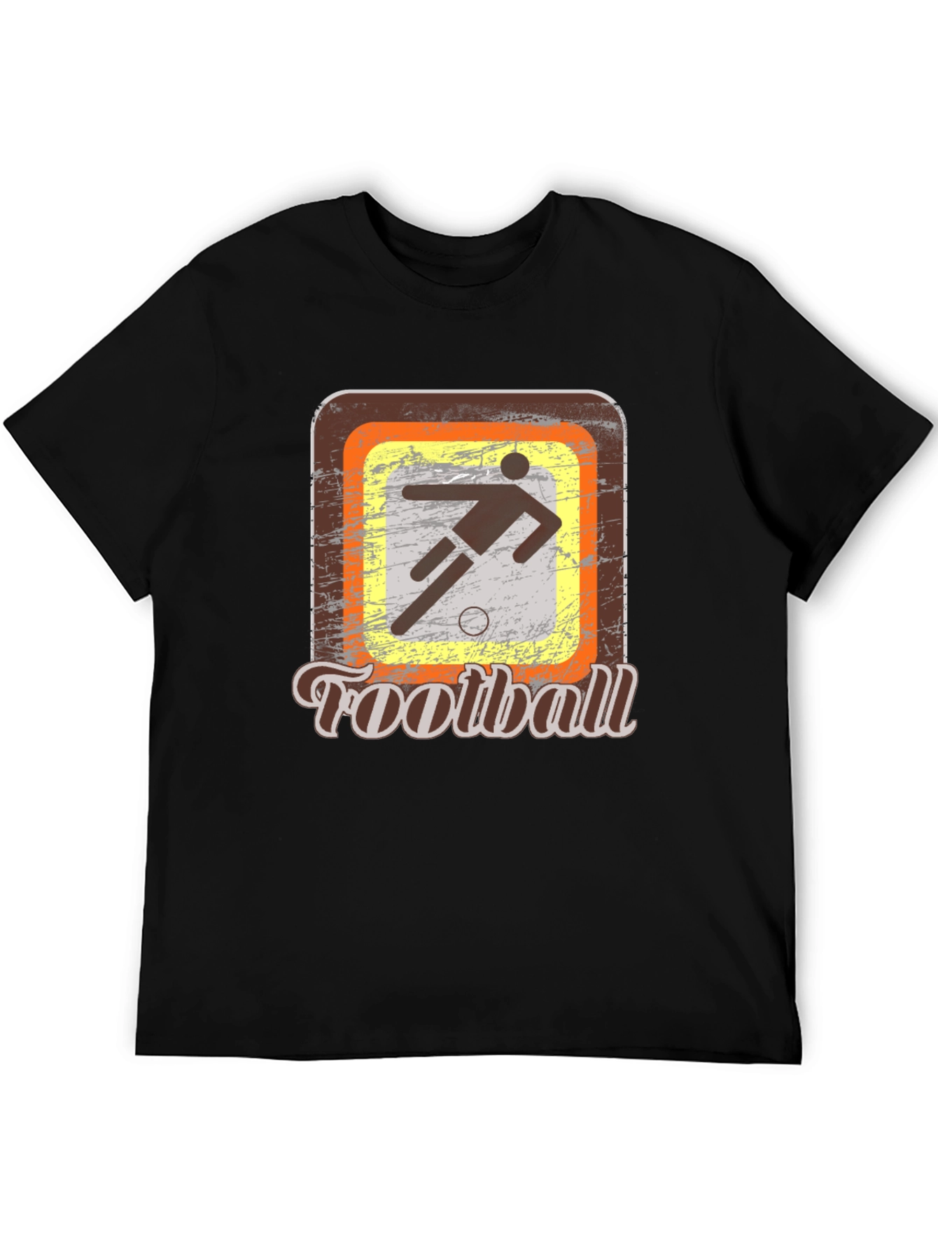 Black Retro Football Graphic Tee view 5