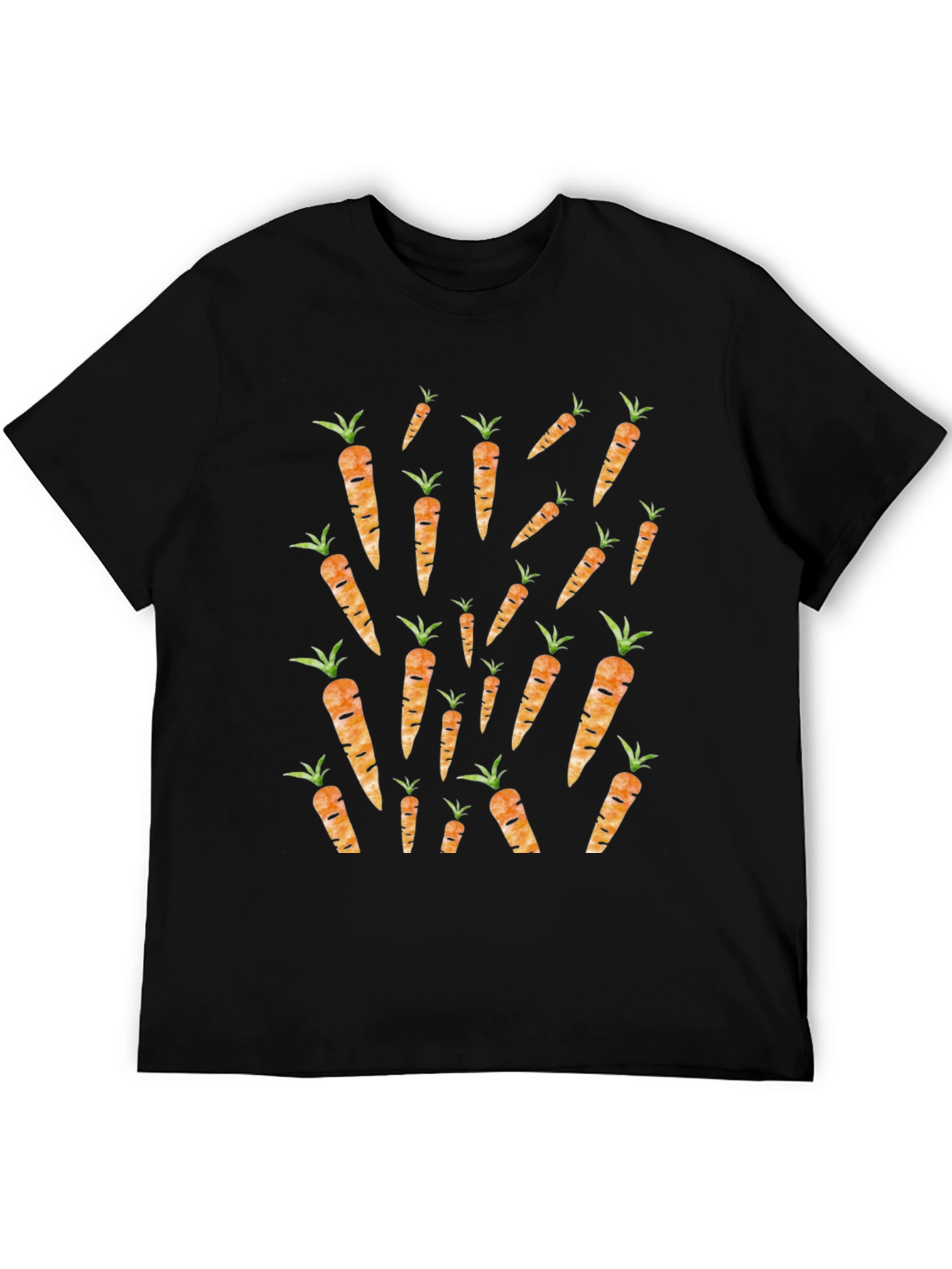 Black Carrot Pattern Graphic Tee view 5
