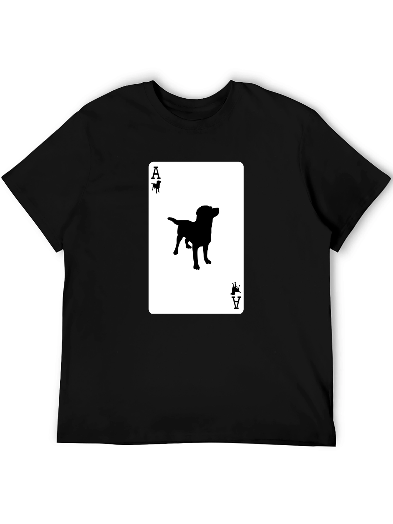 Black Ace of Dogs T-Shirt - Novelty Canine Card Tee view 5