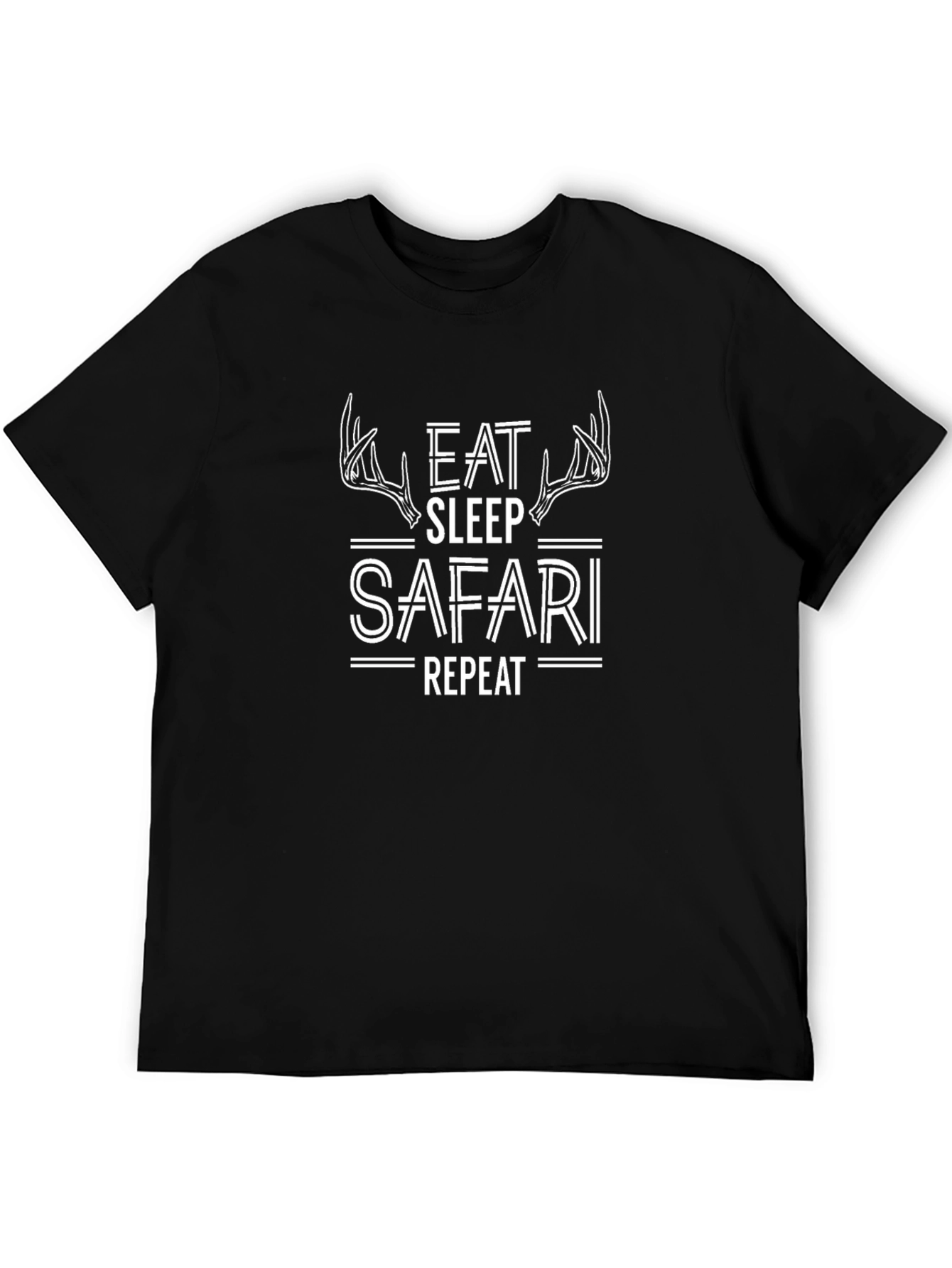 Black Eat Sleep Safari Repeat T-Shirt view 5